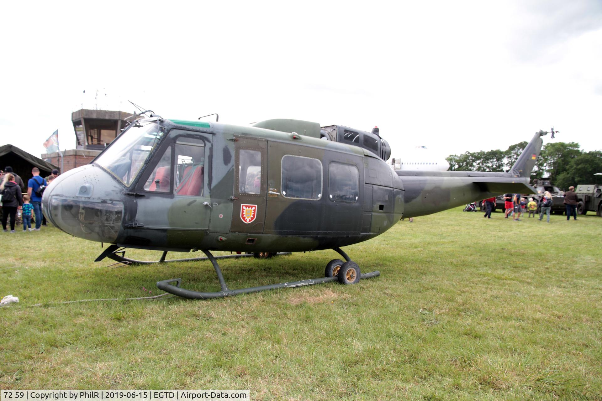 72 59, Bell (Dornier) UH-1D Iroquois, c/n 8379, 72+59 Bell UH-1D Iroquois German Army Dunsfold
