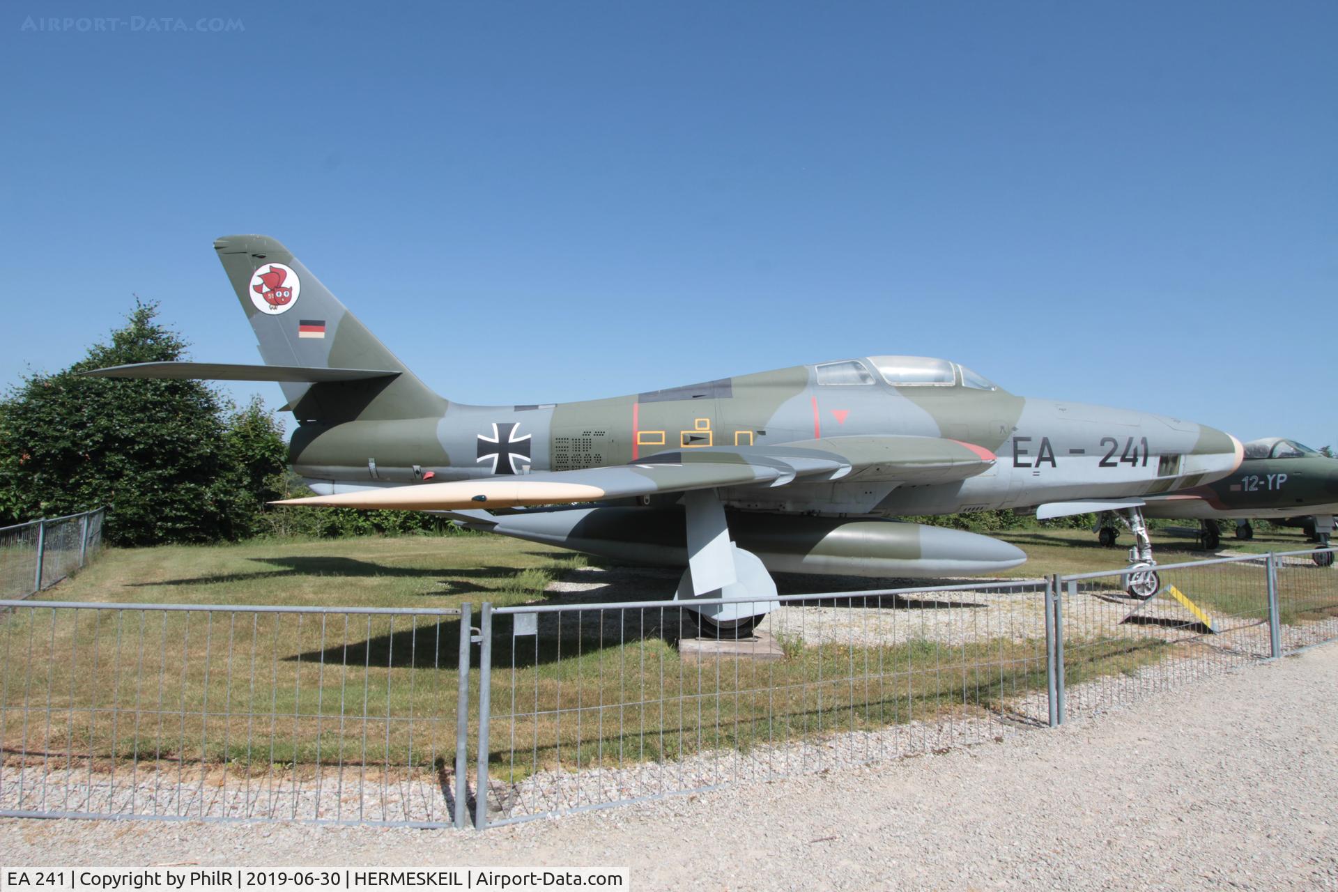 EA 241, 1952 Republic RF-84F Thunderflash, c/n Not found 52-7377, 'EA+241' (EB+341) 1953 Republic RF-84F Thunderflash WGAF Hermeskeil 