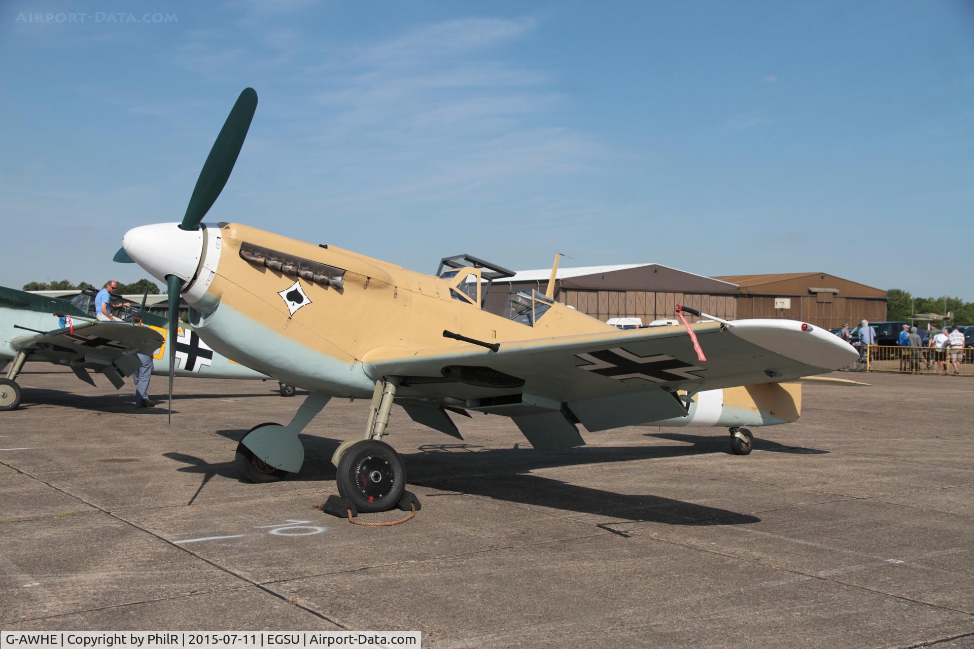 G-AWHE, Hispano HA-1112-M1L Buchon, c/n 64, G-AWHE 1948 Hispano HA-1112 M1L Luftwaffe Duxford 
