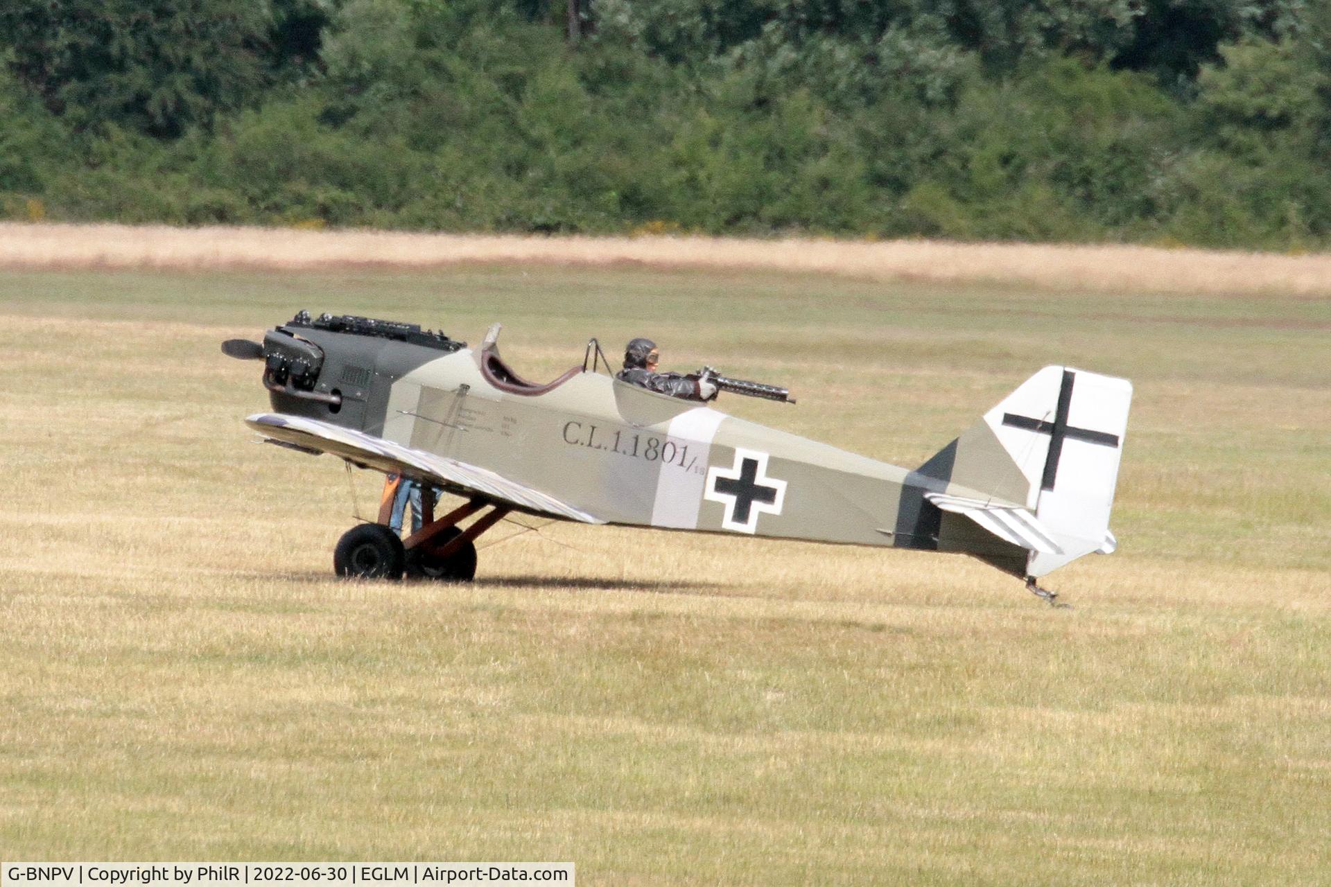 G-BNPV, 1988 Bowers Fly Baby 1A, c/n PFA 016-11120, G-BNPV 1988 Junkers CL1 replica (Bowers Fly Baby 1A-1B) White Waltham 30.06.22 (2).JPG