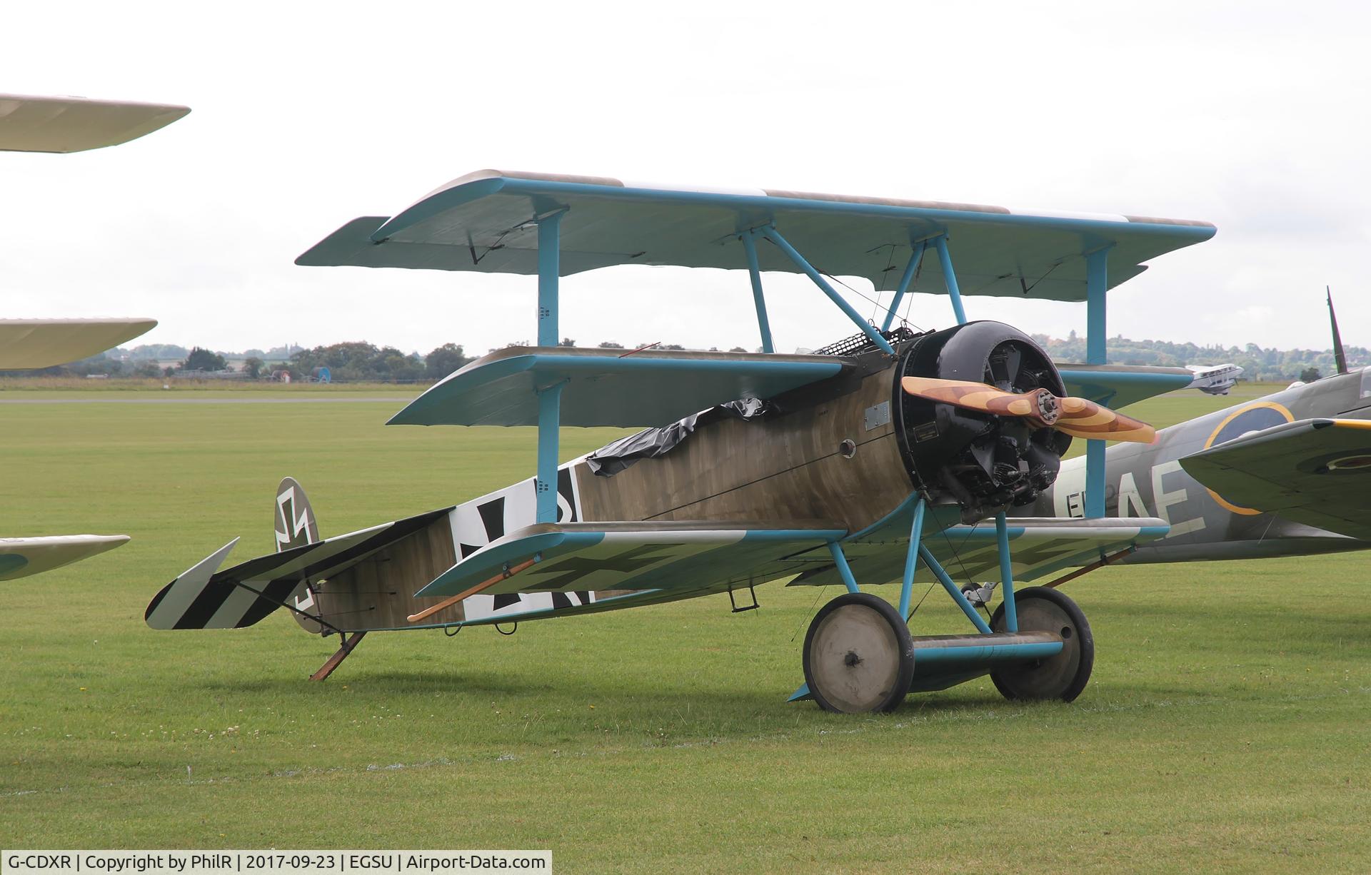 G-CDXR, 2006 Fokker Dr.1 Triplane Replica C/N PFA 238-14043, G-CDXR 2006 Fokker DR 1 Replica BoB Air Show Duxford

