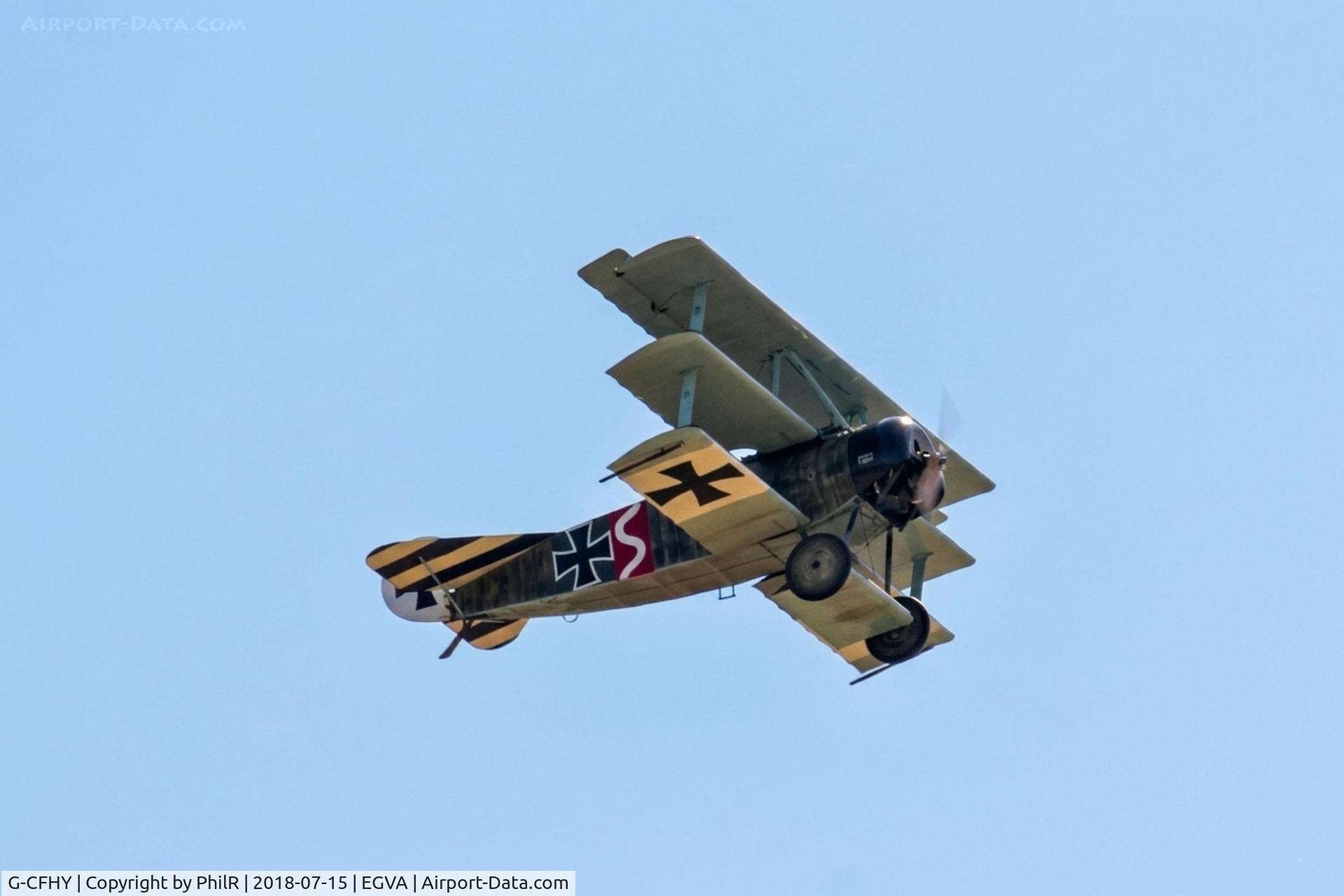 G-CFHY, 2010 Fokker Dr.1 Triplane Replica, c/n PFA 238-14408, G-CFHY 2010 Fokker DR1 Triplane Replica RIAT Fairford 
