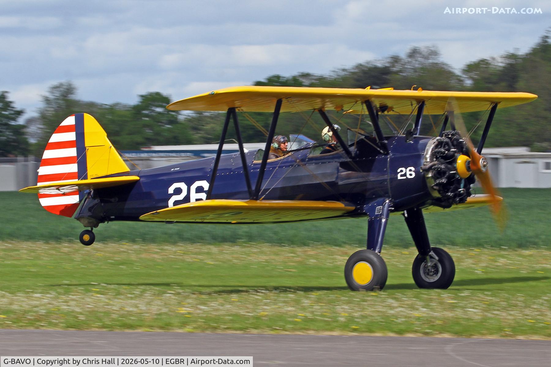 G-BAVO, 1945 Boeing PT-17 Kaydet (A75N1) C/N 3250-1405, Breighton 10/05-26