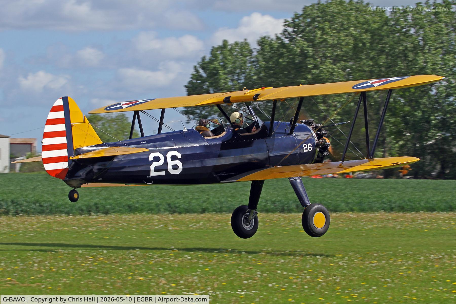 G-BAVO, 1945 Boeing PT-17 Kaydet (A75N1) C/N 3250-1405, Breighton 10/05-26