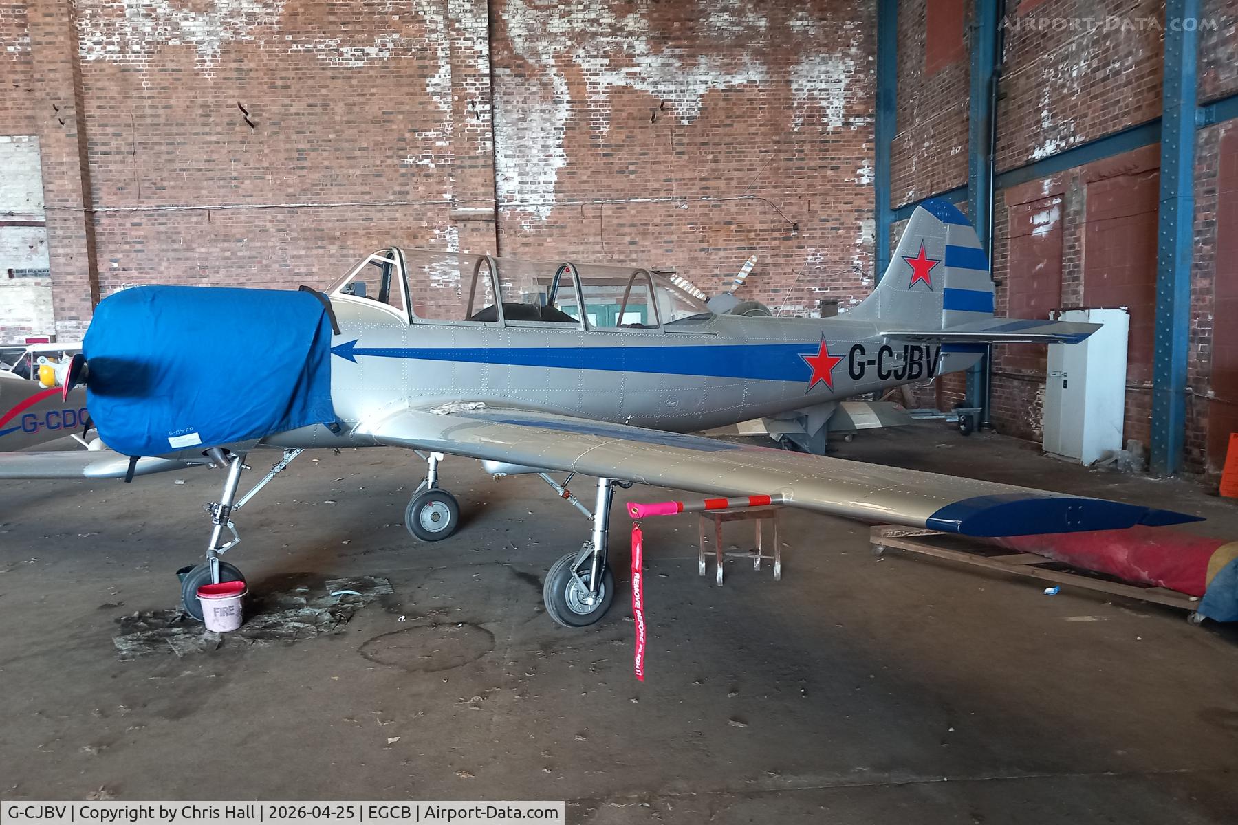 G-CJBV, 1986 Bacau Yak-52 C/N 867203, Barton - EGCB 25/04/26