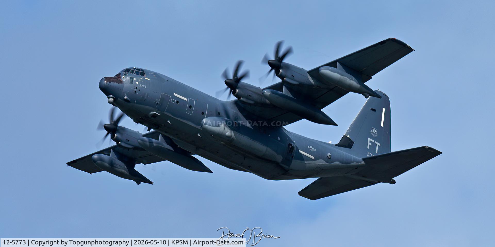 12-5773, 2015 Lockheed Martin HC-130J Combat King II Hercules C/N 382-5773, CROWN73 needs to get its nose cone touched up