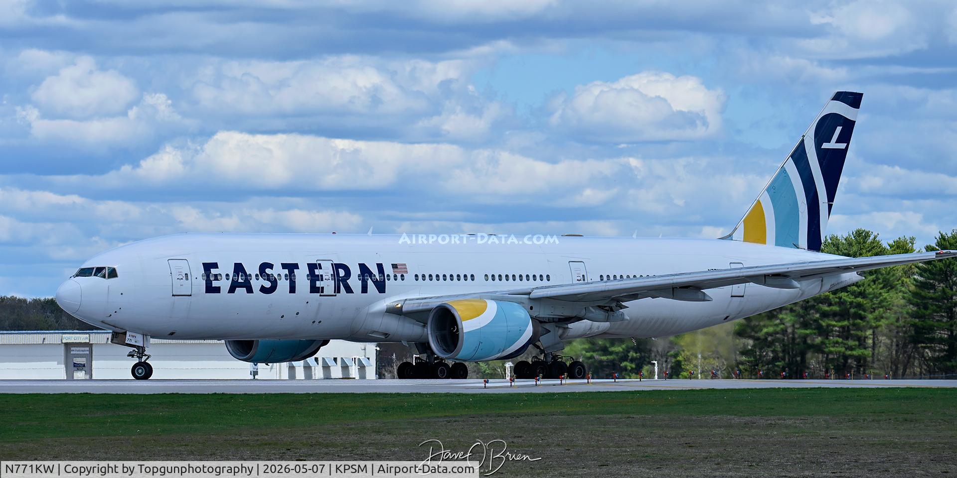 N771KW, 2002 Boeing 777-212/ER C/N 28530, EAL9579 departing Pease