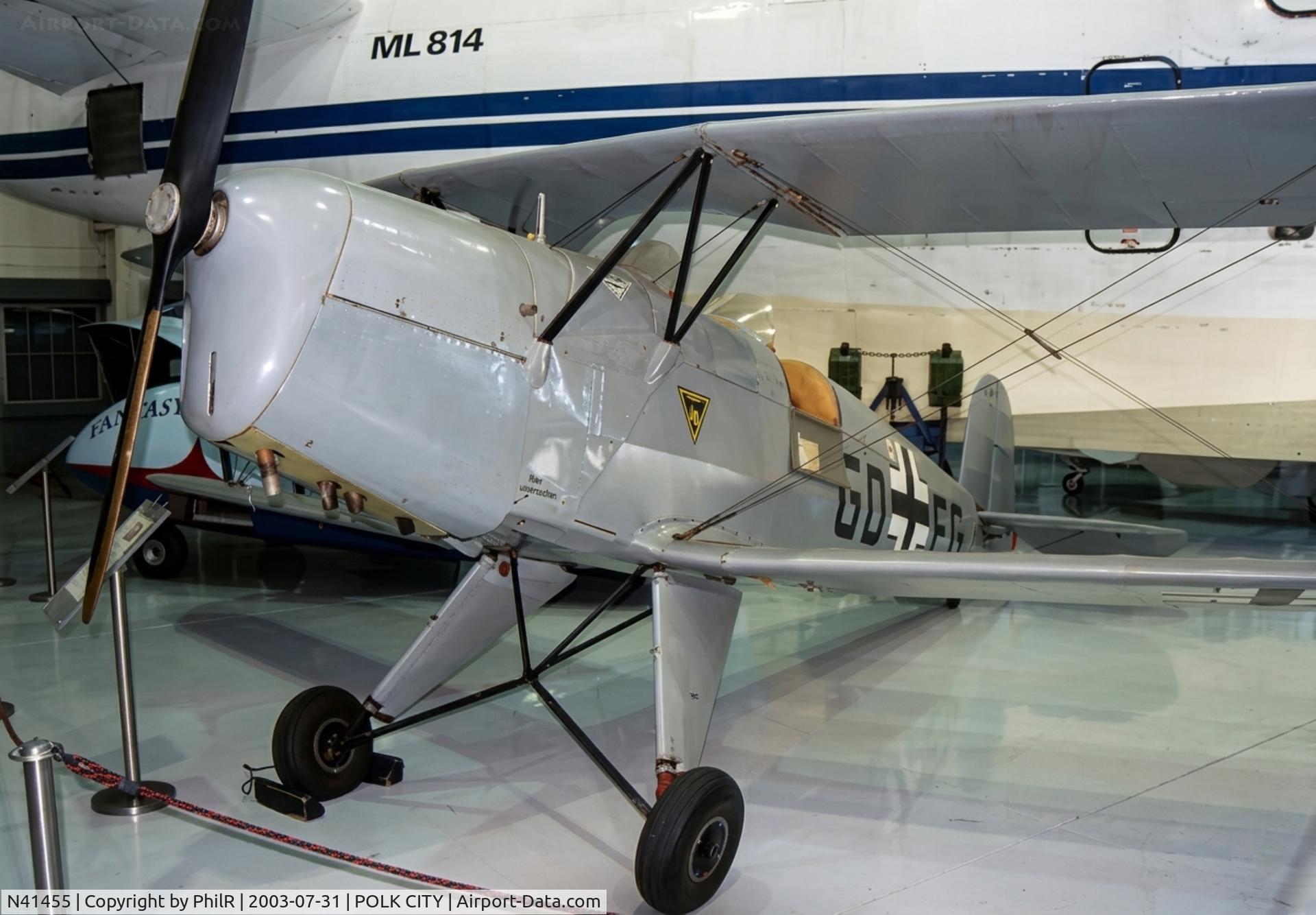 N41455, 1939 Bucker Bu-131 Jungmann, c/n 78, GD+EG (N41455) Bucker Bu-131B Jungmann Luftwaffe Flight of Fantasy Polk City 