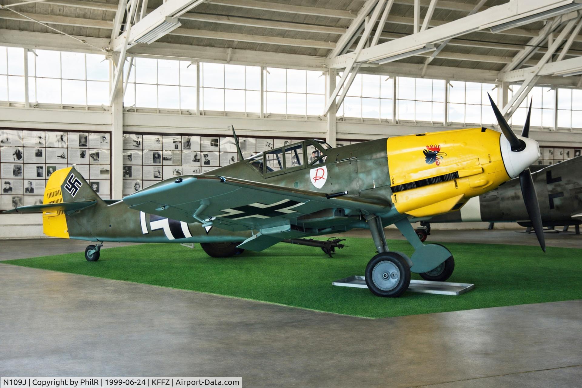 N109J, 1975 Messerschmitt Bf-109G, c/n 392, NX109J Me 109E Luftwaffe Champlin Fighter Museum Falcon Field Mesa Az 