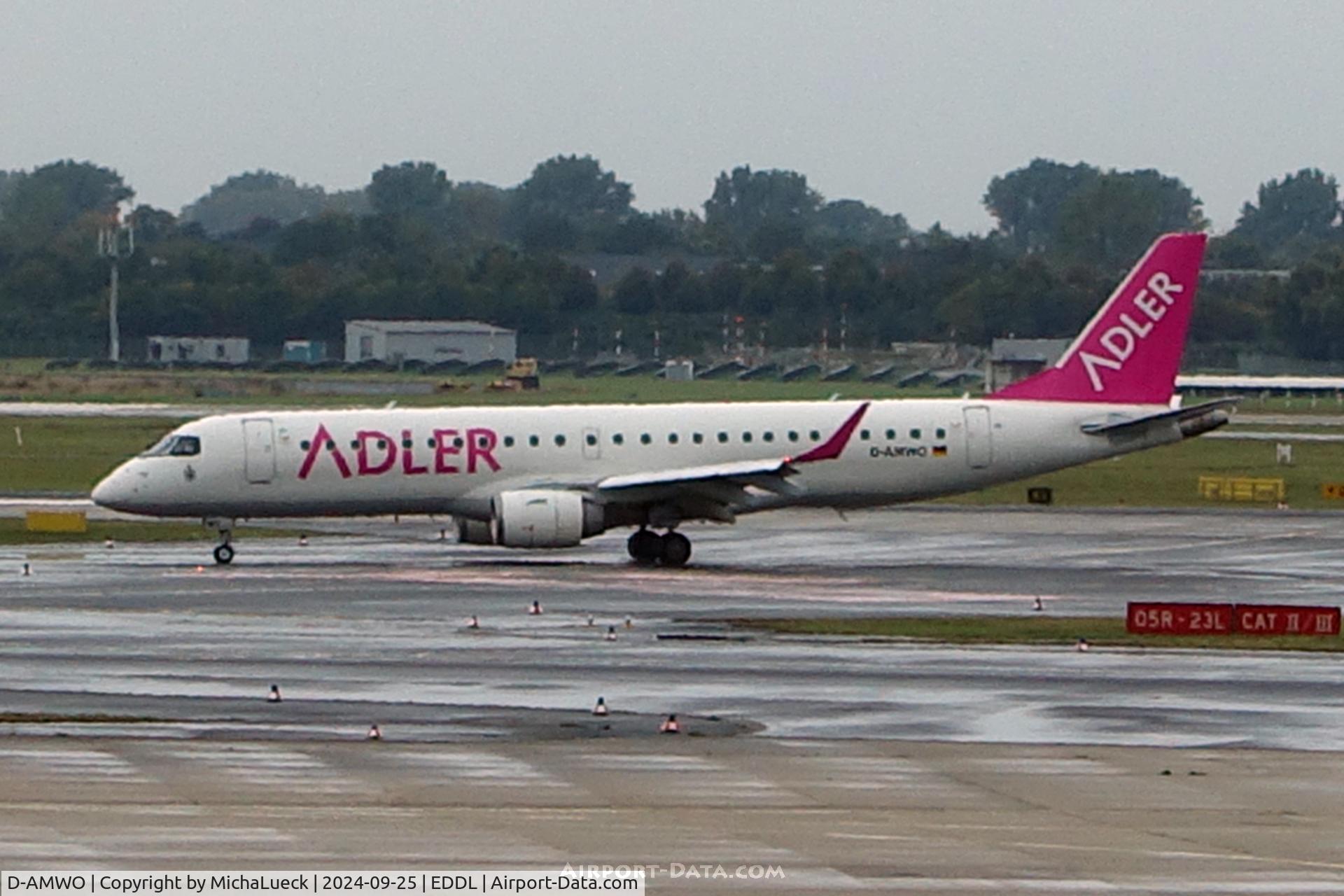 D-AMWO, 2008 Embraer 190AR (ERJ-190-100IGW) C/N 19000165, At Düsseldorf Lohausen