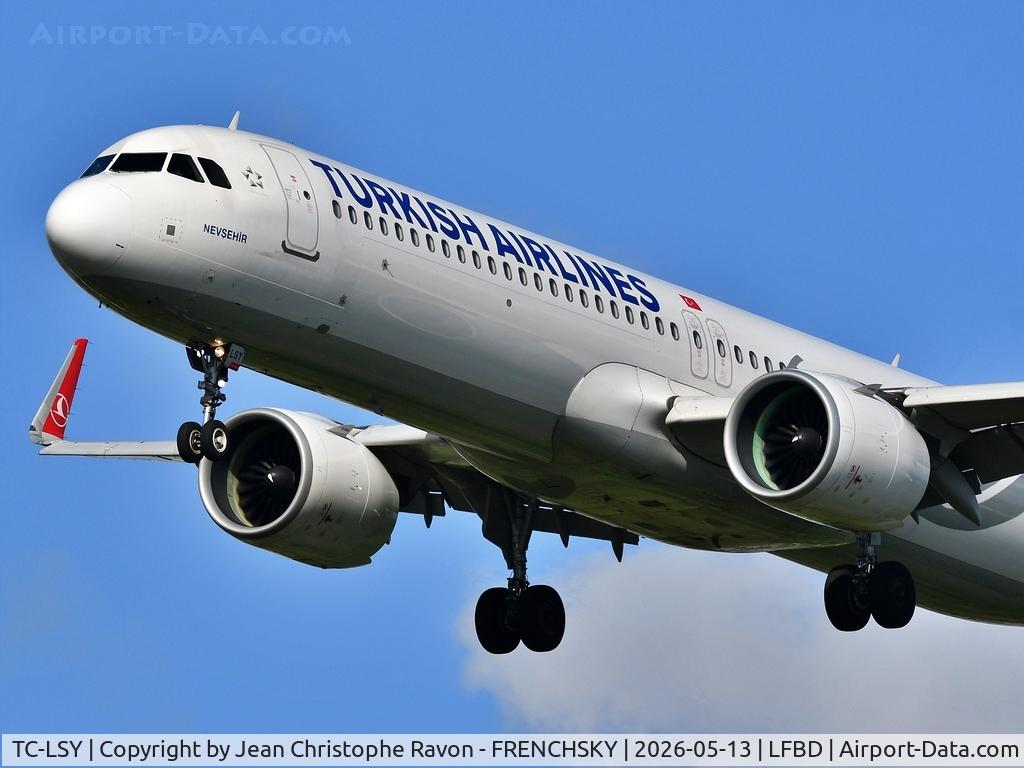 TC-LSY, 2020 Airbus A321-271NX C/N 9415, Istanbul (IST)	Bordeaux (BOD)	TK1391
