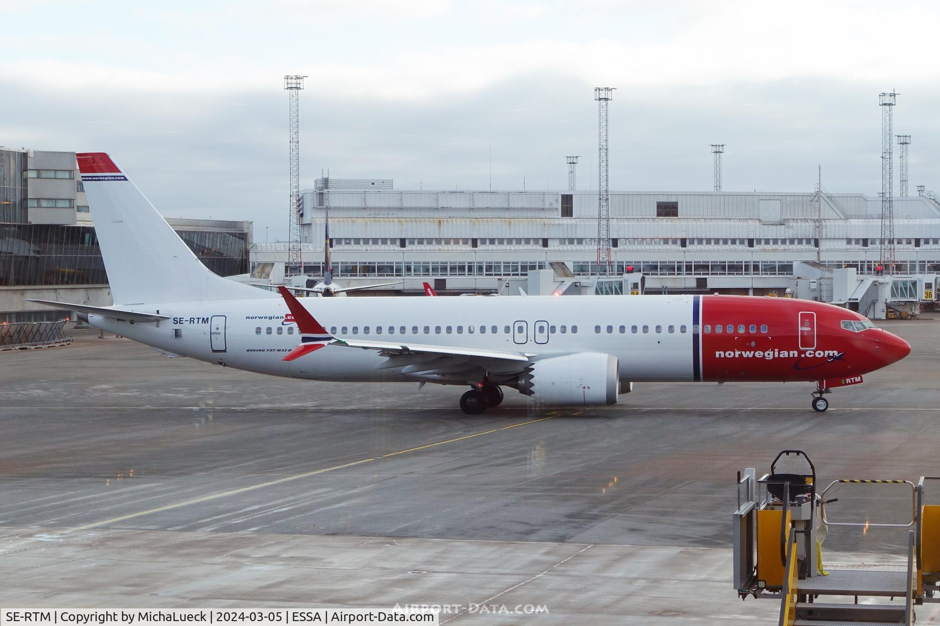 SE-RTM, Boeing 737-8 MAX, c/n 62926 / 8763, At Arlanda