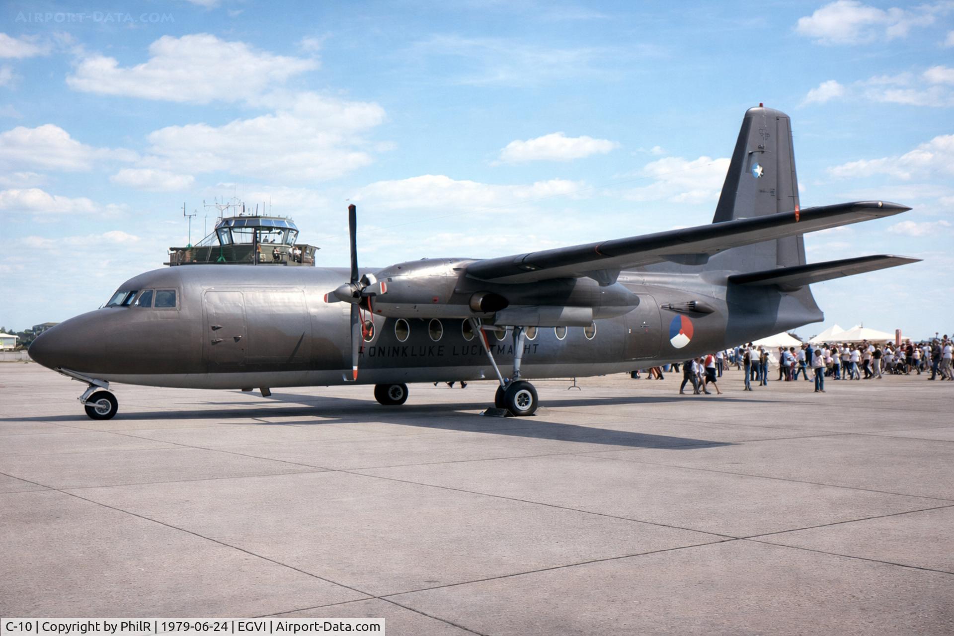 C-10, 1960 Fokker F-27-300M Troopship C/N 10160, C-10 1960 Fokker F-27M-300 RNethAF IAT 