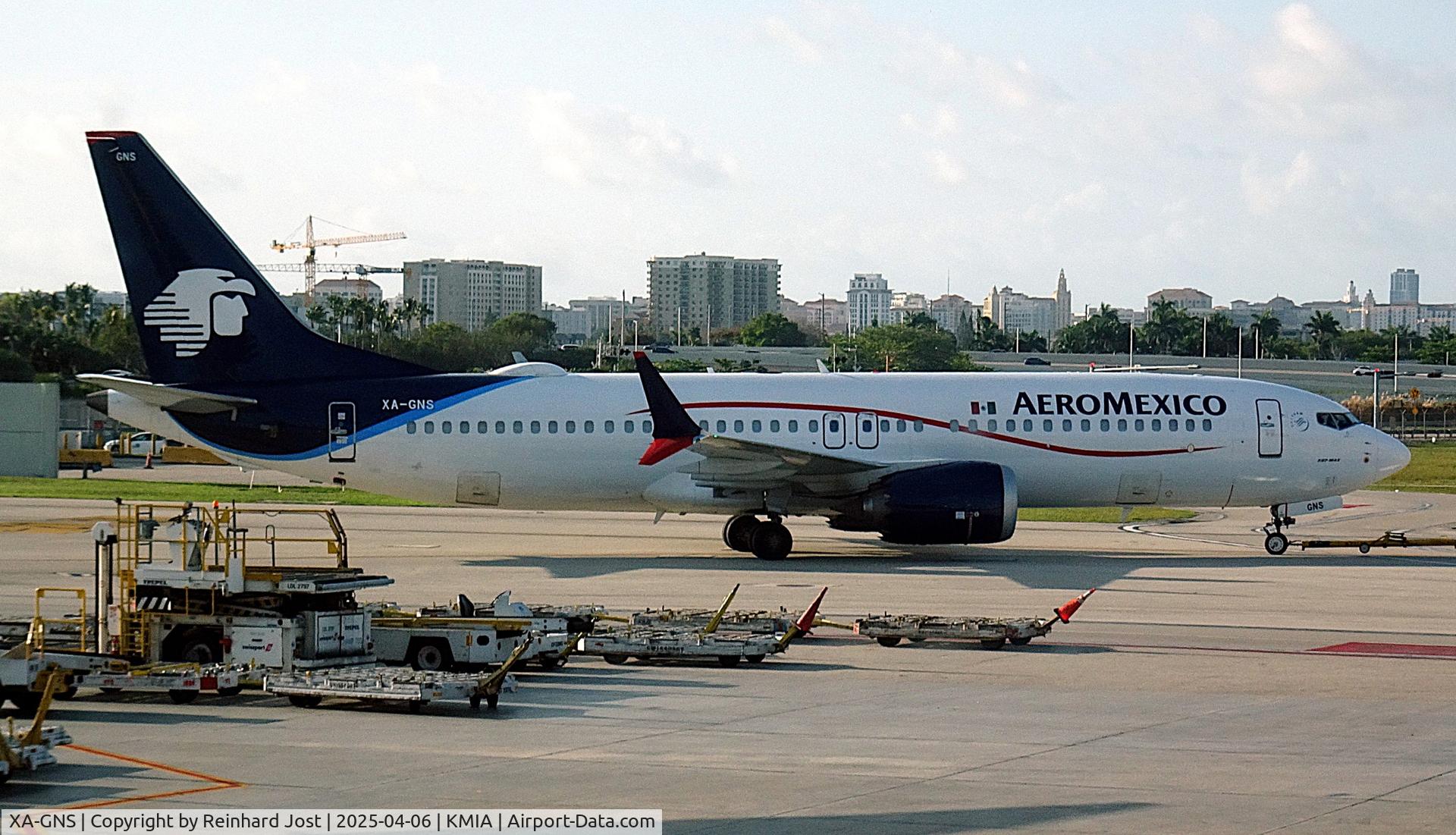 XA-GNS, 2019 Boeing 737-8 MAX C/N 63974, Former Norwegian Air Sweden SE-RTI as Aeromexico XA-GNS at Miami, FL