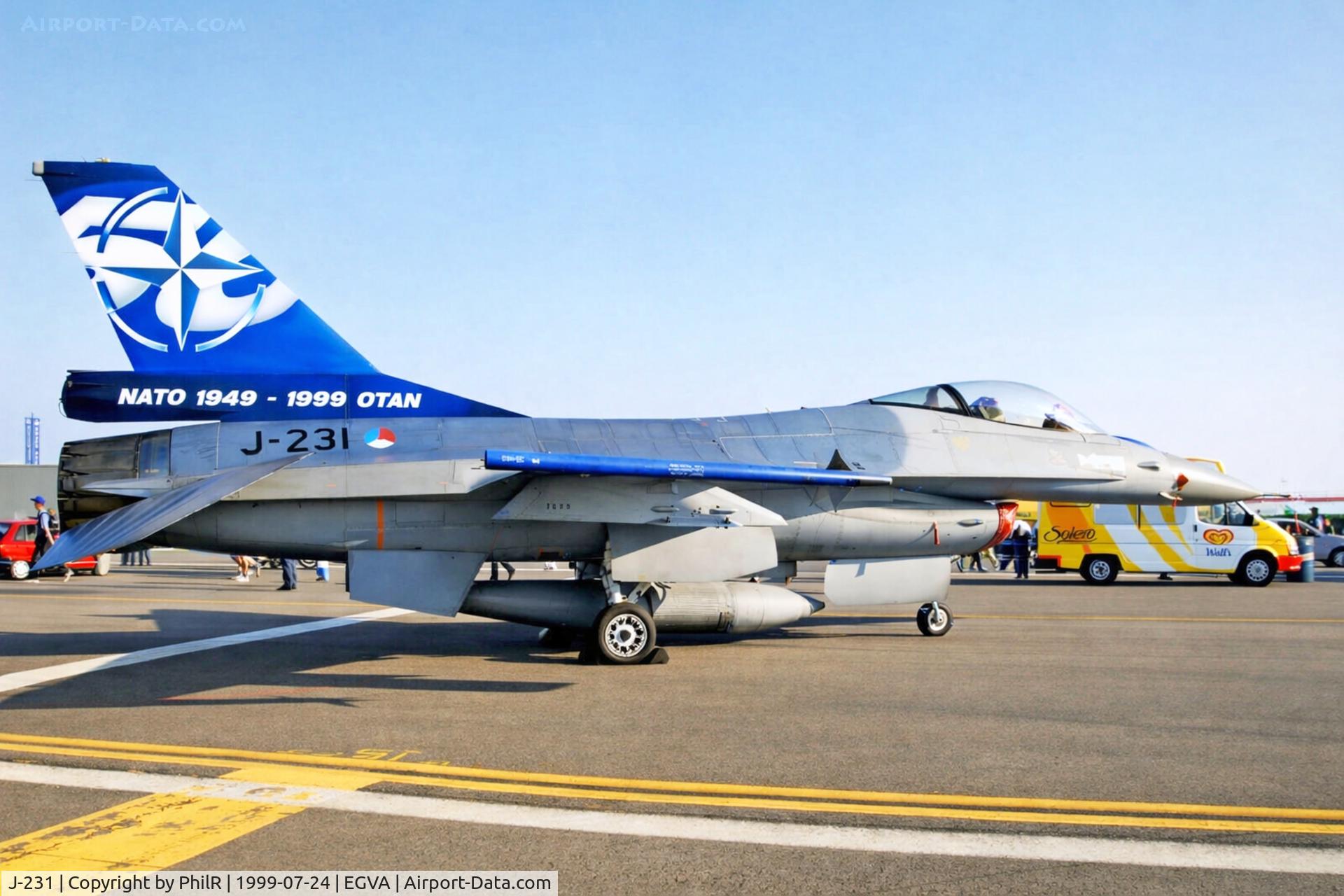 J-231, 1978 General Dynamics F-16A Fighting Falcon, c/n 6D-20 l/n L-035, J-231 1978 GD F-16A Falcon RNethAF RIAT 