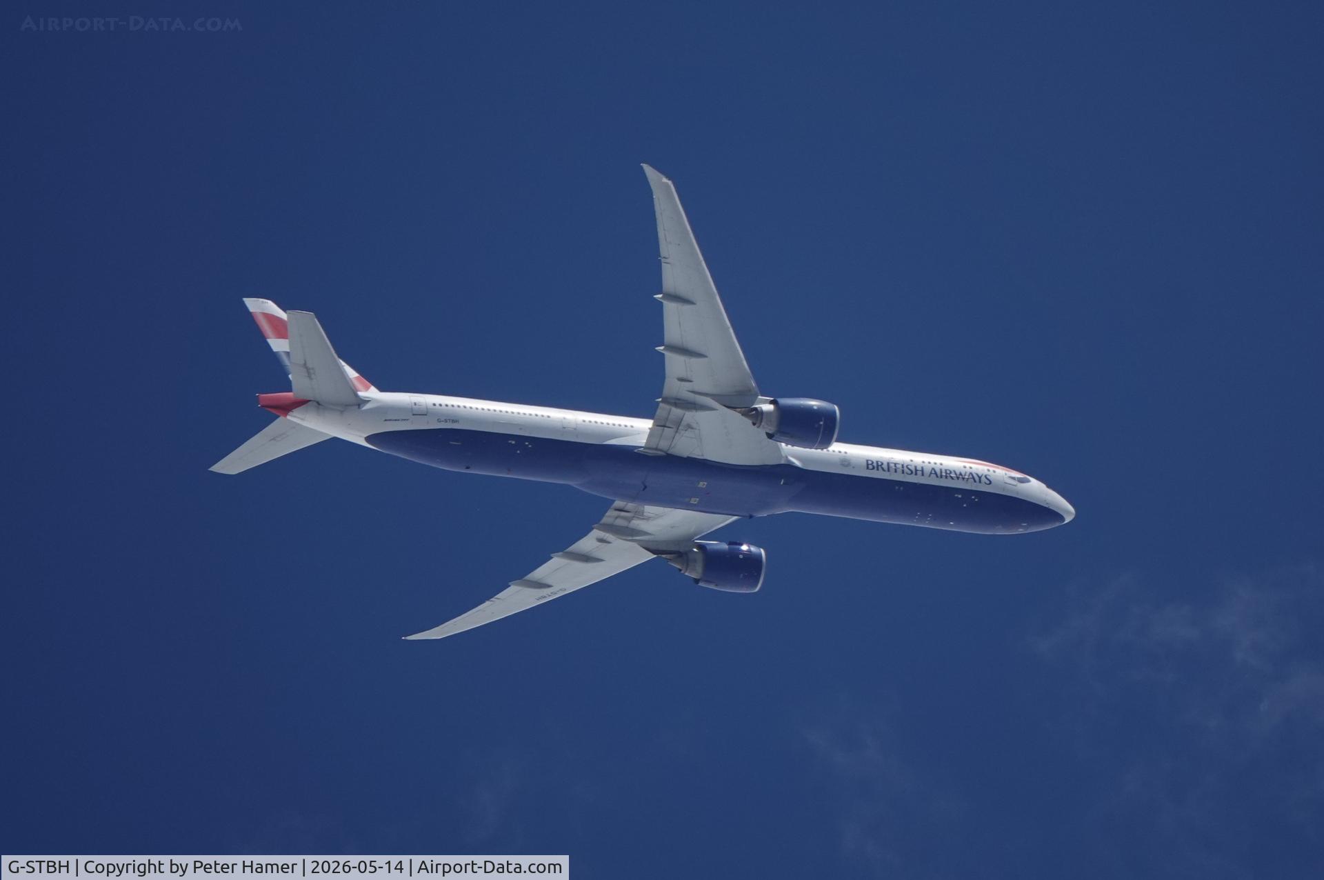 G-STBH, 2013 Boeing 777-336/ER C/N 38431, Approaching Heathrow.