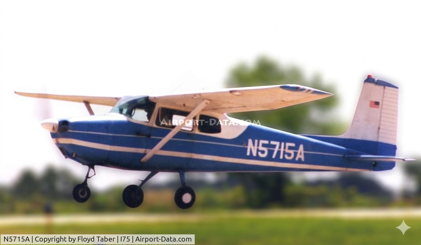 N5715A, 1956 Cessna 172 C/N 28315, Taking off from I75