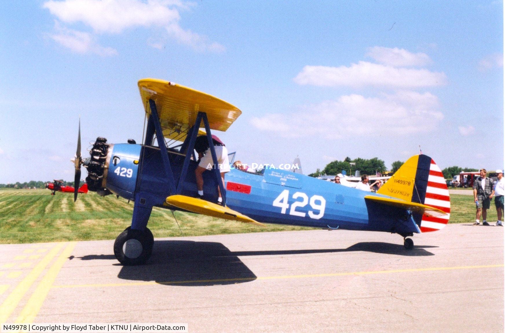 N49978, 1943 Boeing PT-17 KAYDET Kaydet (A75N1) C/N 75-4484, Newton Airshow