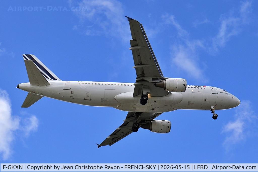 F-GKXN, 2006 Airbus A320-214, c/n 3008, Paris (CDG)	Bordeaux (BOD)	AF7432