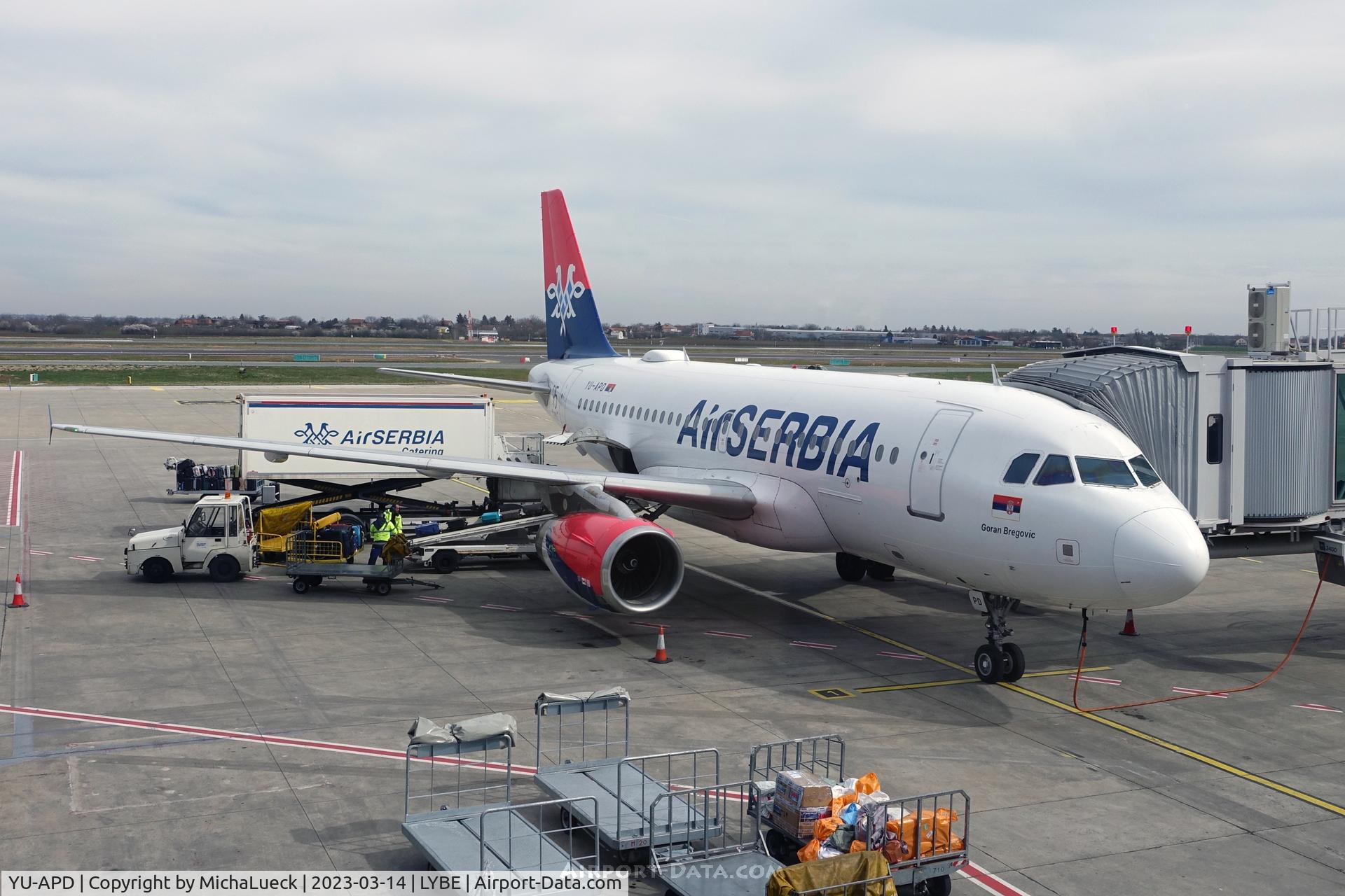 YU-APD, 2004 Airbus A319-132, c/n 2335, At Nikola Tesla airport