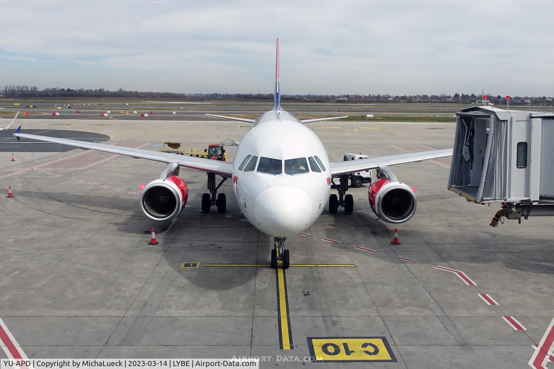 YU-APD, 2004 Airbus A319-132, c/n 2335, At Nikola Tesla airport