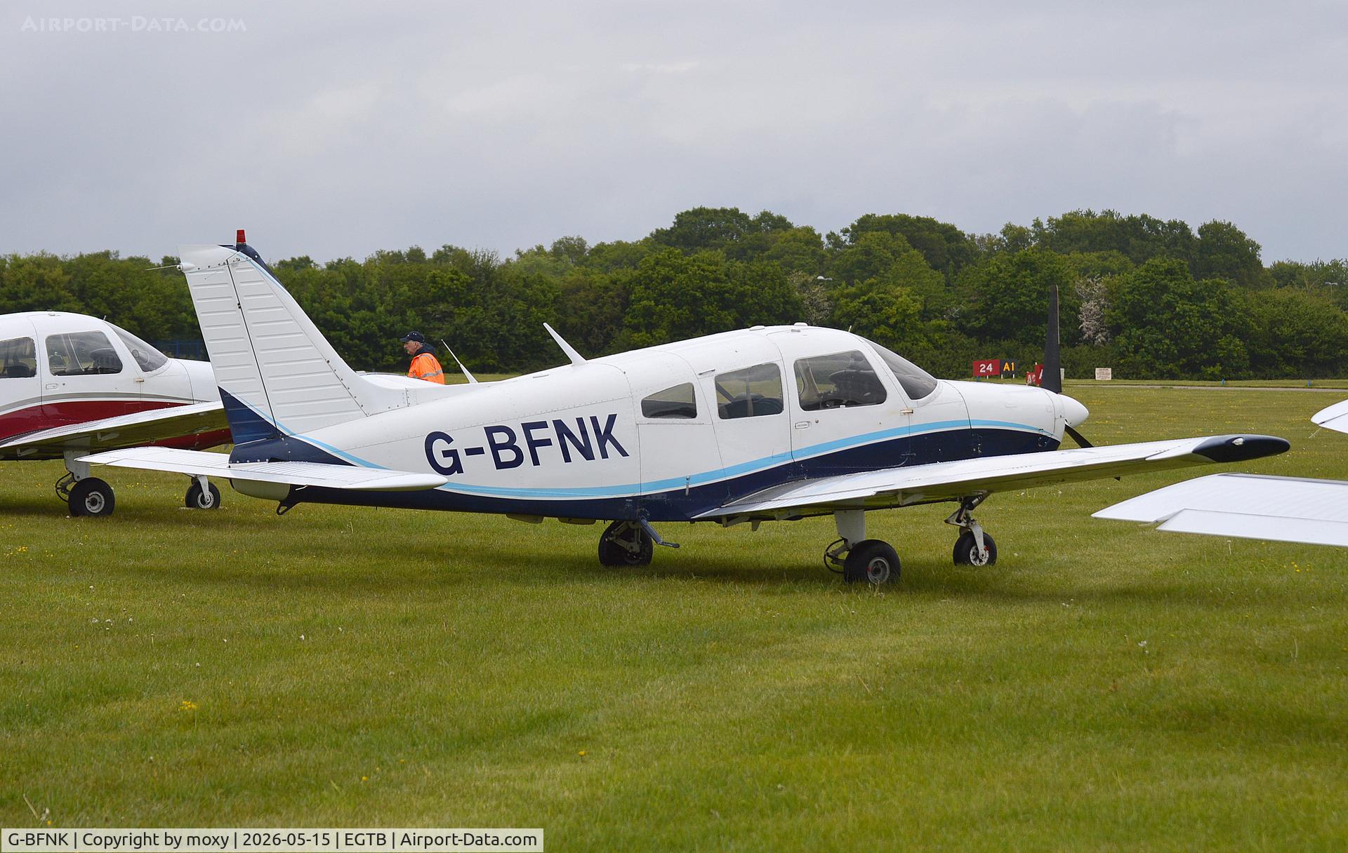 G-BFNK, 1977 Piper PA-28-161 Cherokee Warrior II C/N 28-7816282, Piper PA-28-161 Cherokee Warrior II at Wycombe Air Park. Ex N9527N