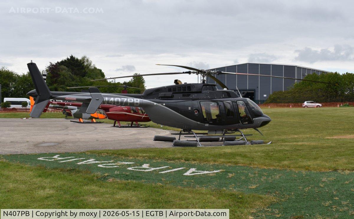 N407PB, Bell 407GXi, c/n 54942, Bell 407GXi at Wycombe Air Park.