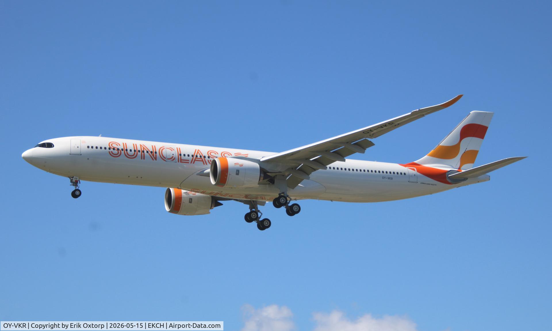 OY-VKR, 2026 Airbus A330-941N, c/n 2129, OY-VKR delivery flight TLS-CPH. Landing rw 22L