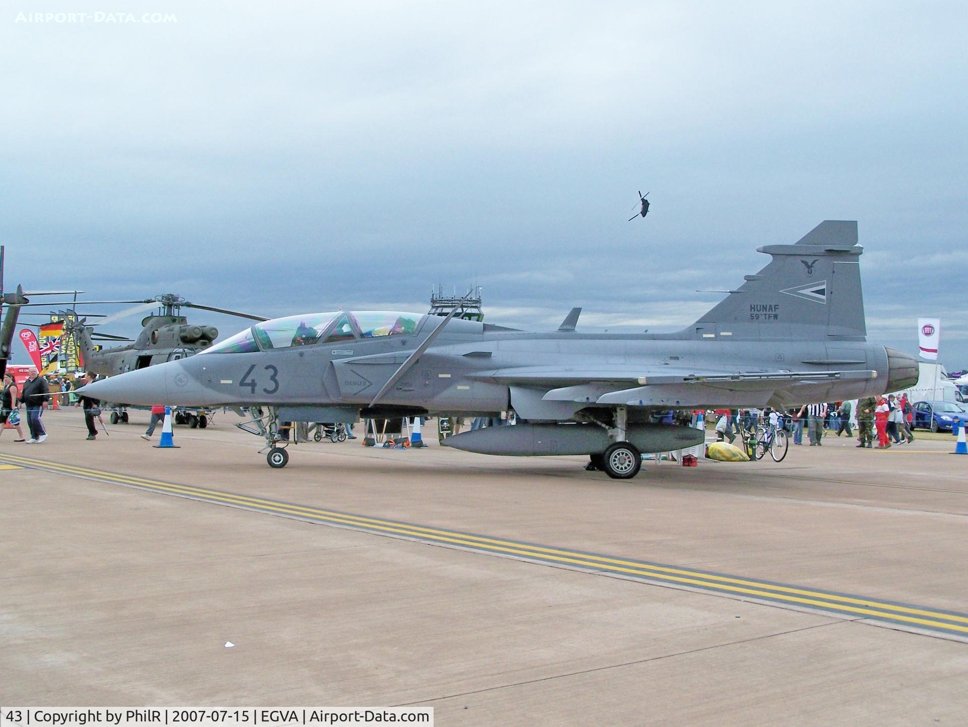 43, Saab JAS-39D Gripen, c/n 39852, 43 Saab JAS 39D Grippen HungAF RIAT