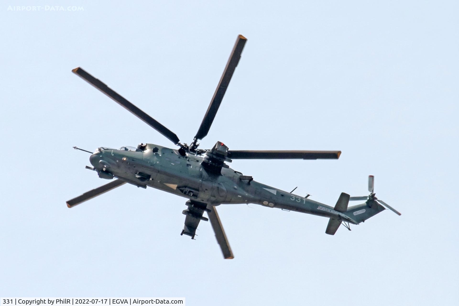 331, 1989 Mil Mi-24P Hind, c/n 340331 l/n 001-02, 331 Mil Mi-24P Hind Hungarian Air Force RIAT RAF Fairford 