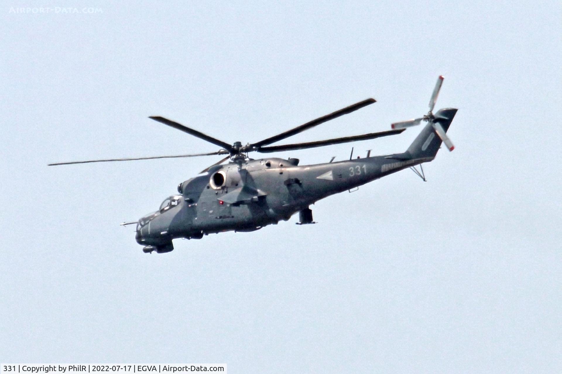 331, 1989 Mil Mi-24P Hind, c/n 340331 l/n 001-02, 331 Mil Mi-24P Hind Hungarian Air Force RIAT RAF Fairford