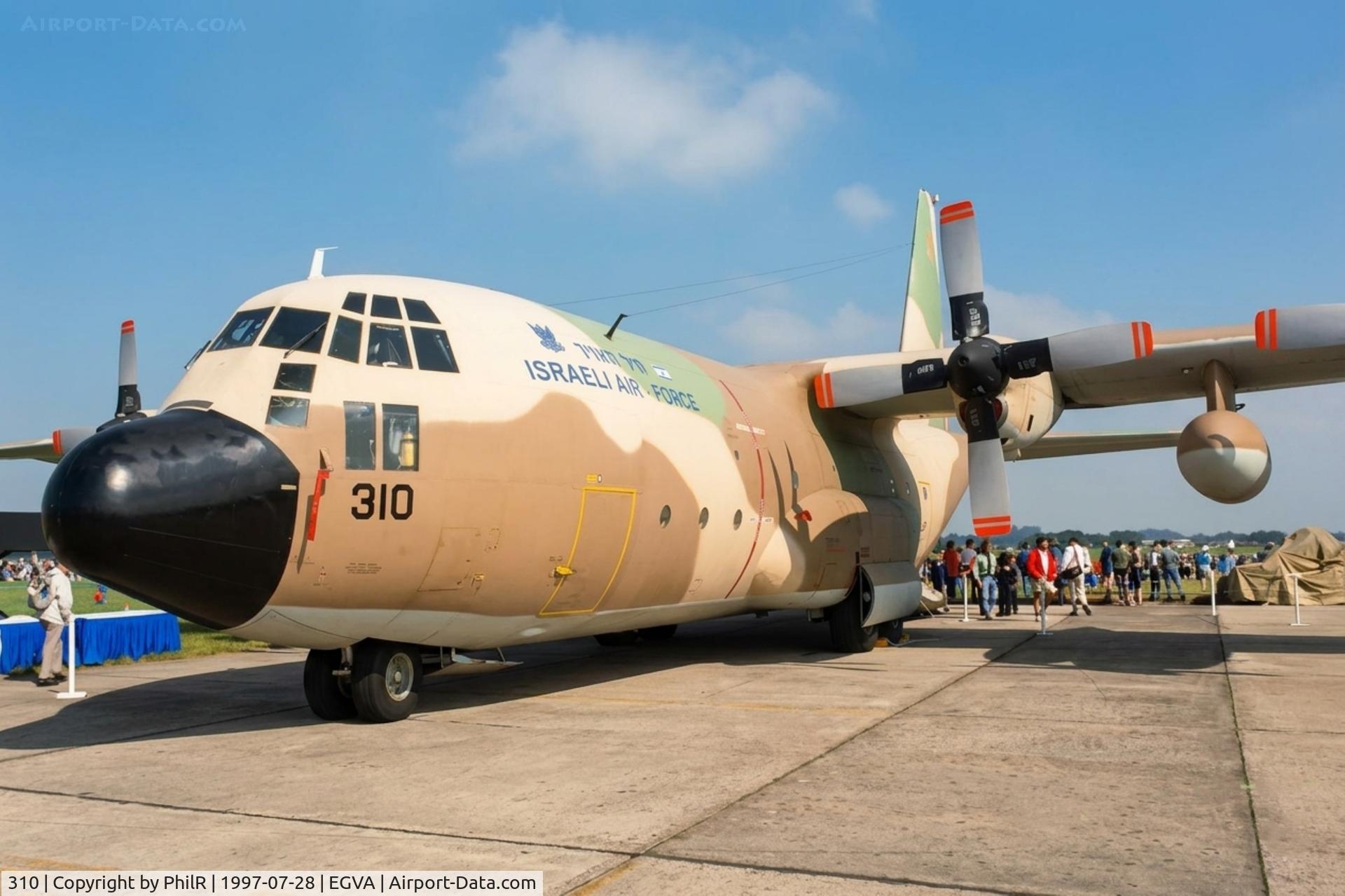 310, Lockheed C-130E Karnaf Hercules, c/n 382-3880, 310 4X-FBG 1964 Lockheed C-130E Hercules IsraeliAF RIAT
