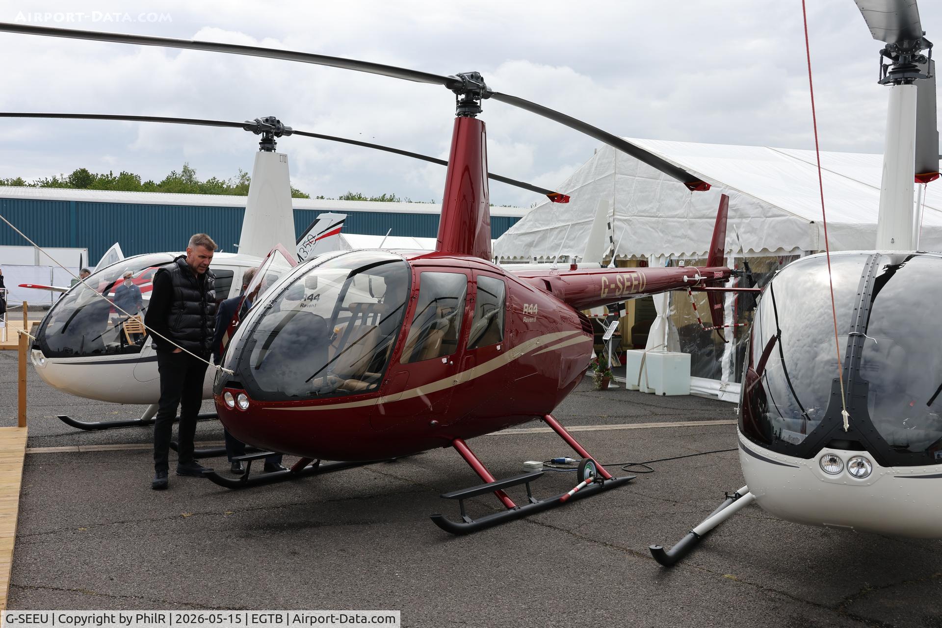 G-SEEU, 2016 Robinson R66 Turbine, c/n 0727, G-SEEU 2025 Robinson R44 Raven II Private Flyer Fest Booker 
