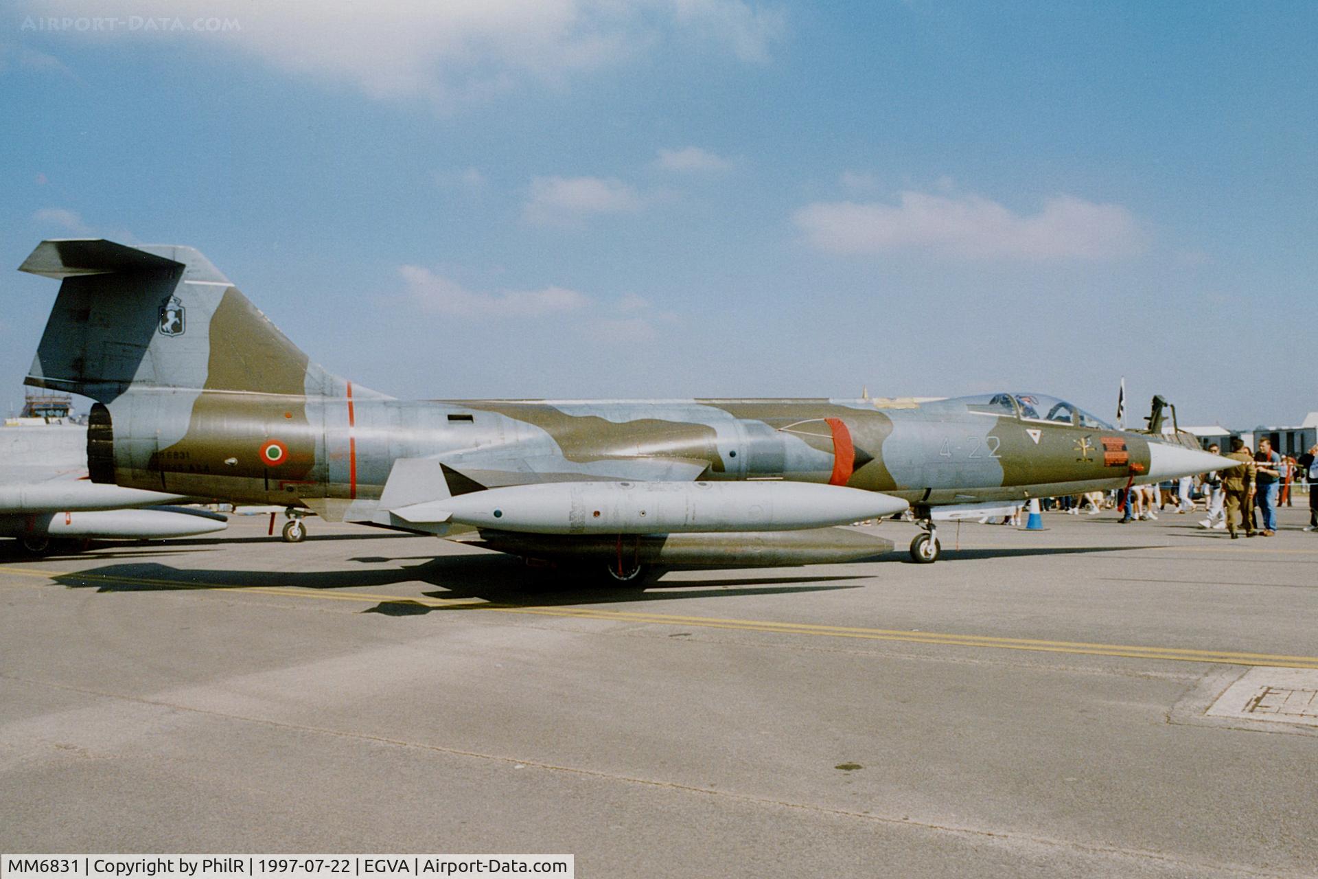 MM6831, Aeritalia F-104S-ASA Starfighter, c/n 1131, MM6831 Lockheed F-104S ASA Starfighter ItAF RIAT 07.97.jpg