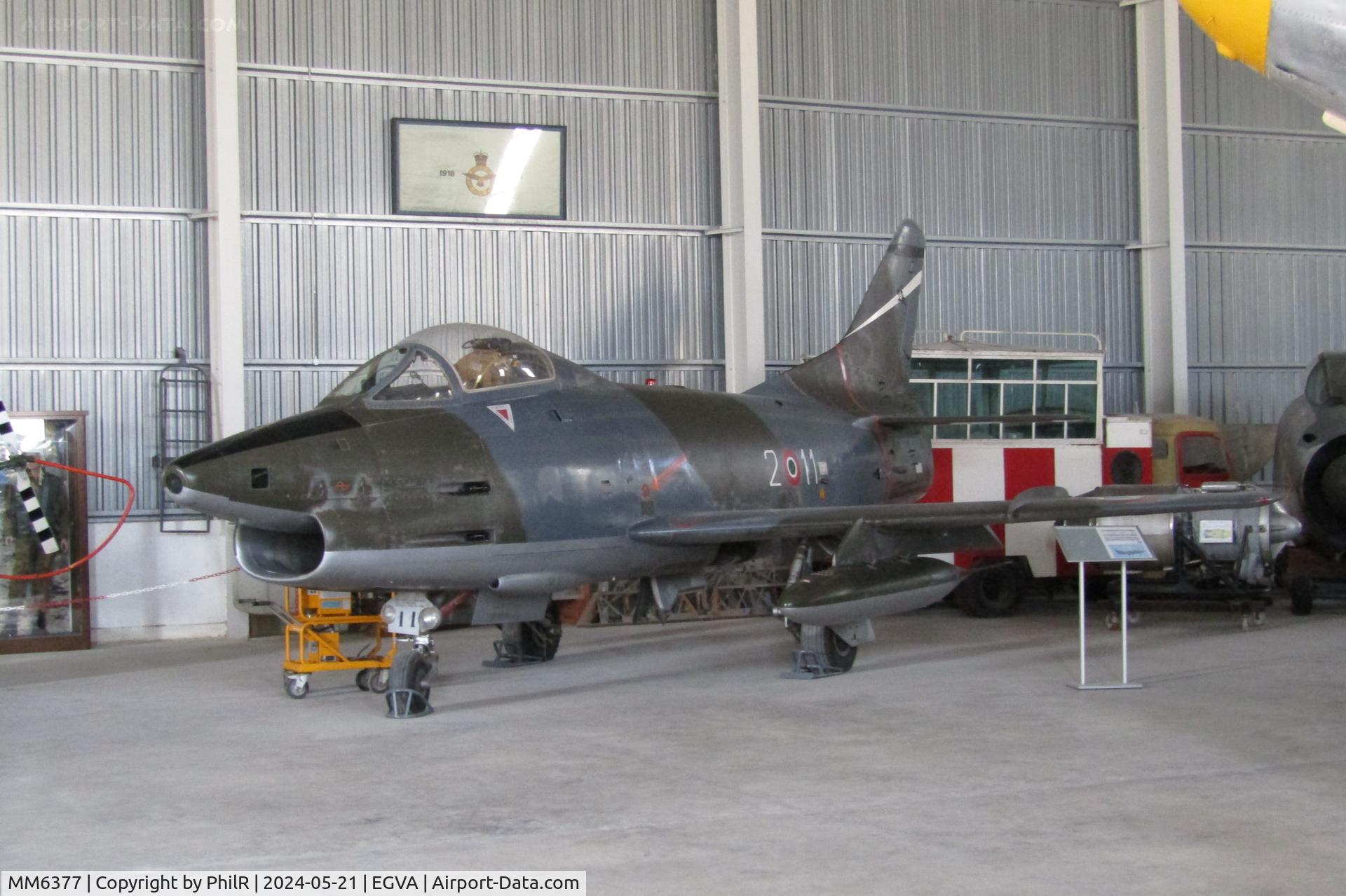 MM6377, Fiat G-91R/1B, c/n 181, MM6387 (Tail from MM6377) Fiat G91R-1B Reggia Aeronautiqua Malta Aviation Museum Ta' Qali Malta 
