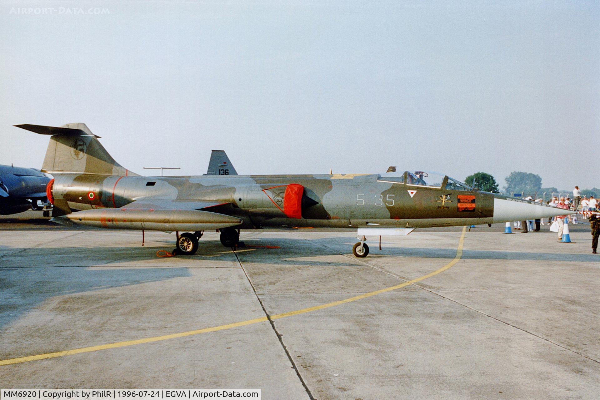 MM6920, Aeritalia F-104S-ASA Starfighter, c/n 1220, MM6920 Lockheed F-104SASA Starfighter ItAF IAT 
