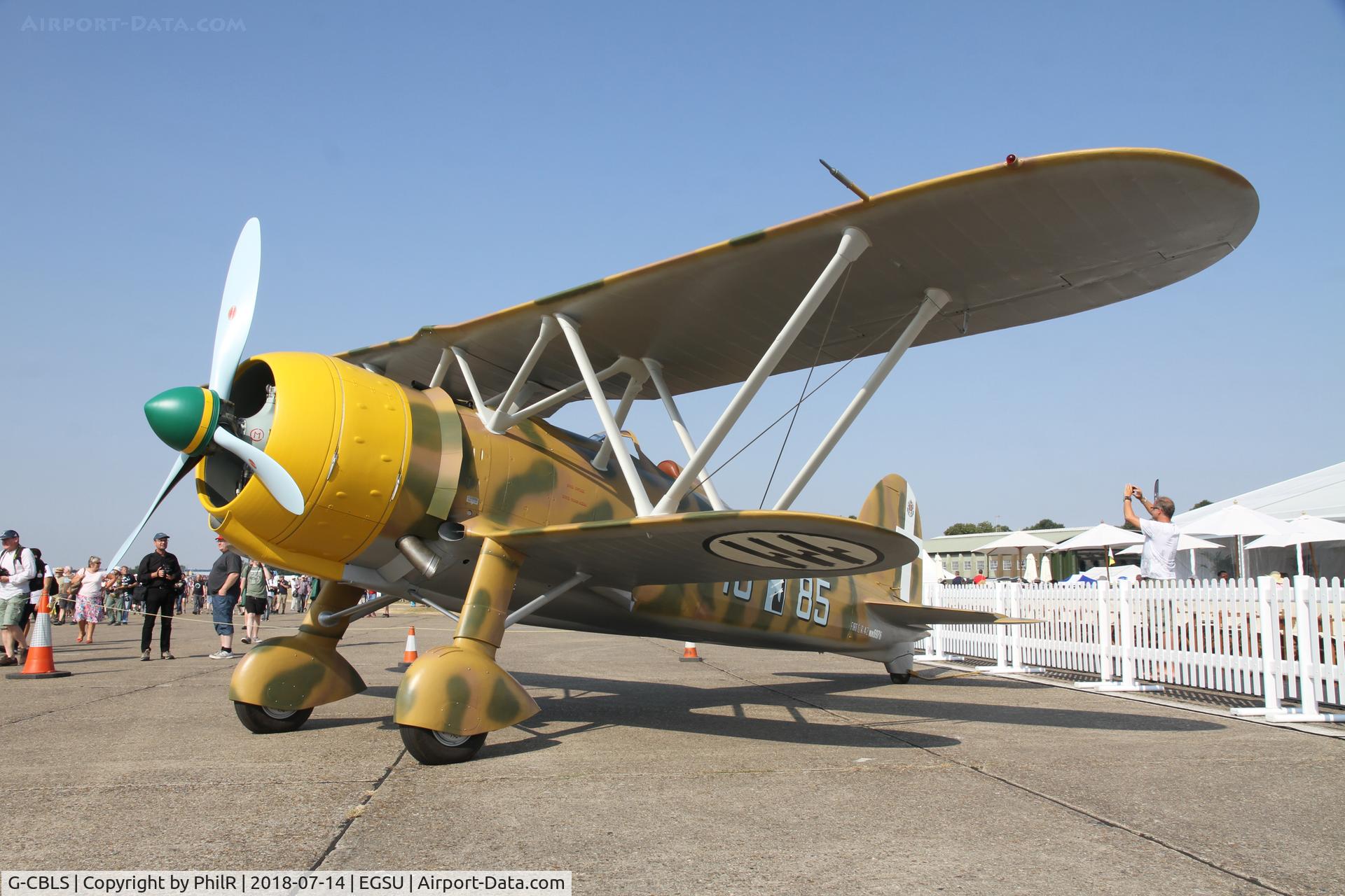 G-CBLS, 1941 Fiat CR.42 Falco, c/n 920, MM6976 (G-CBLS) 1941 Fiat CR 42 Falco Reggia Aeronautica Flying Legends Duxford 

