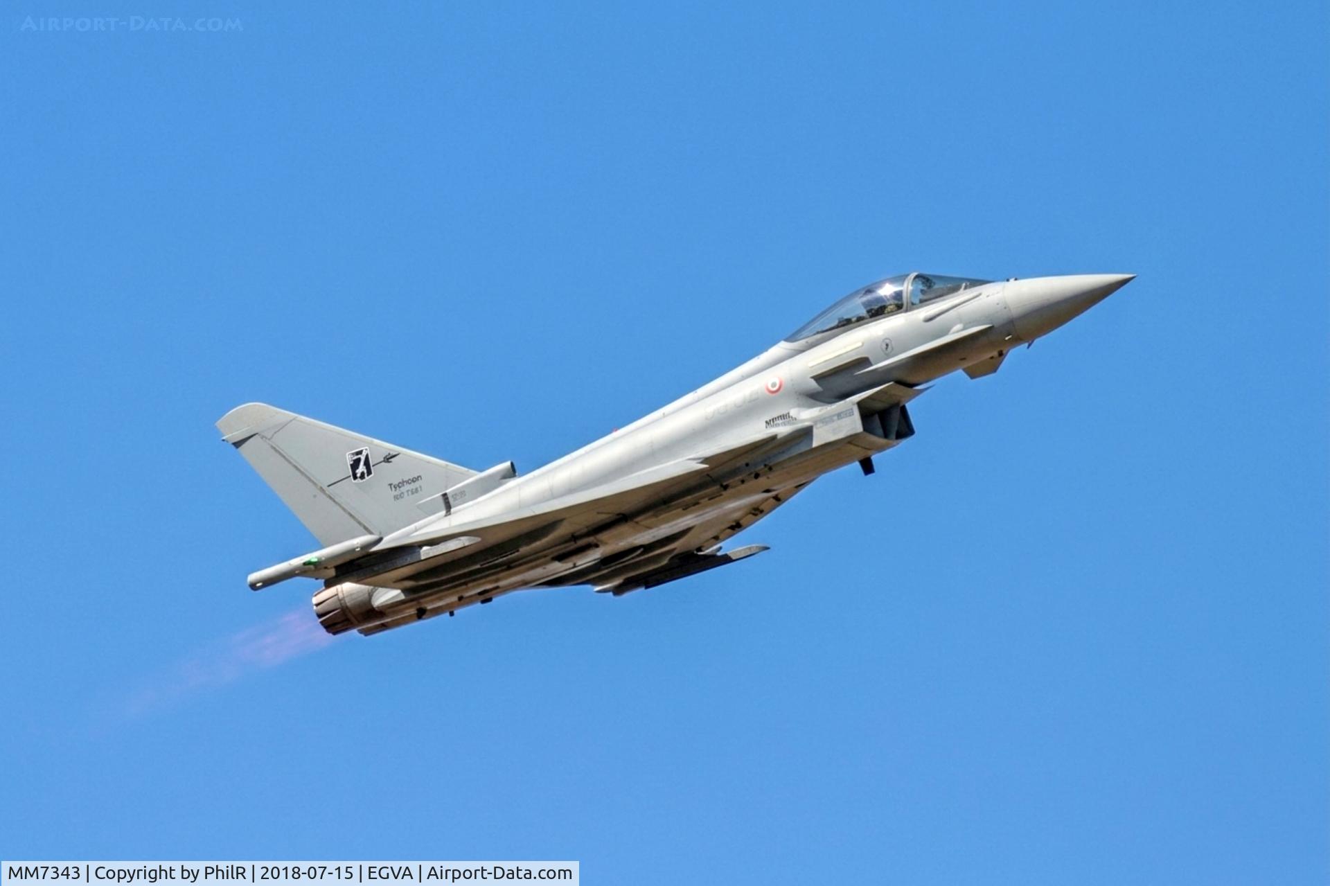 MM7343, Eurofighter F-2000A Typhoon, c/n IS069, MM7343 Eurofighter F-2000A Typhoon Italian AF RIAT Fairford 
