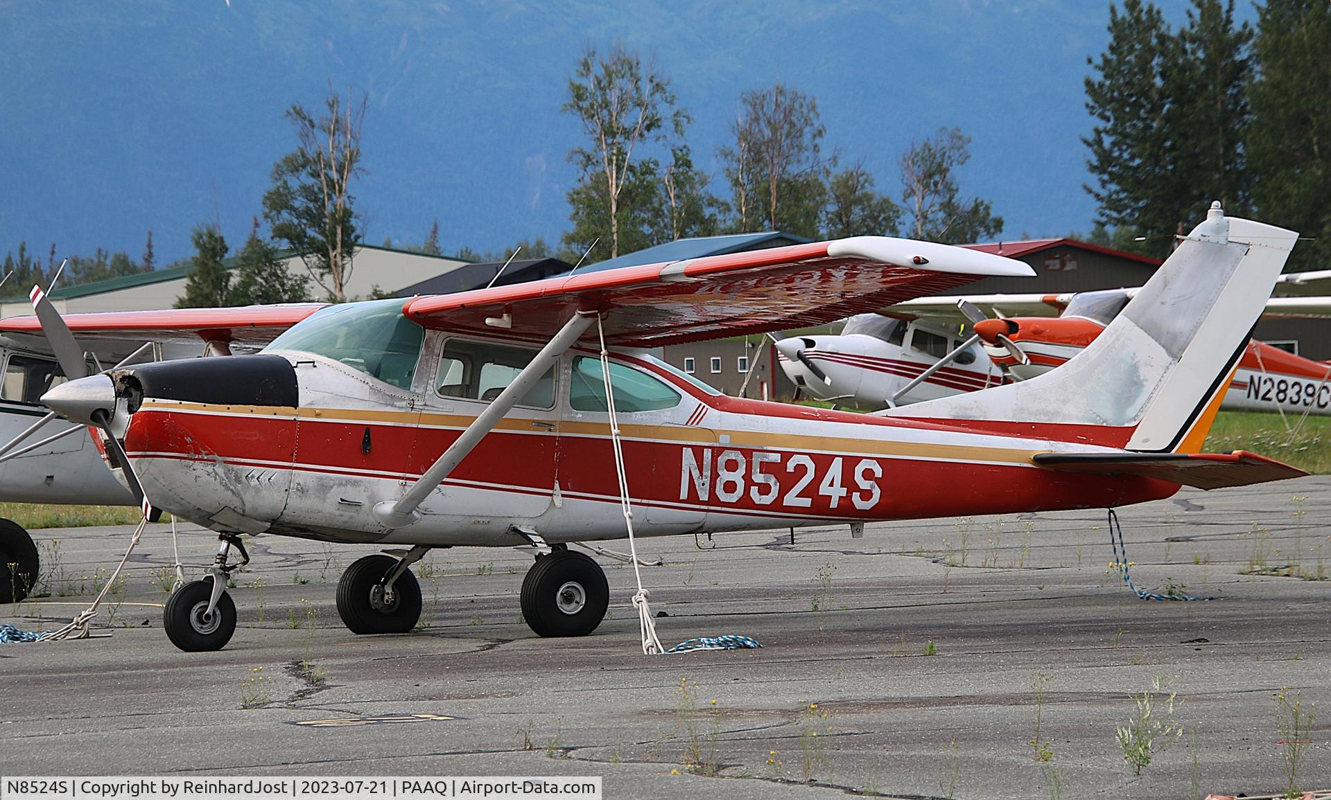 N8524S, 1965 Cessna 182H Skylane, c/n 18256624, With signs of heavy usage at Palmer Municipal, AK