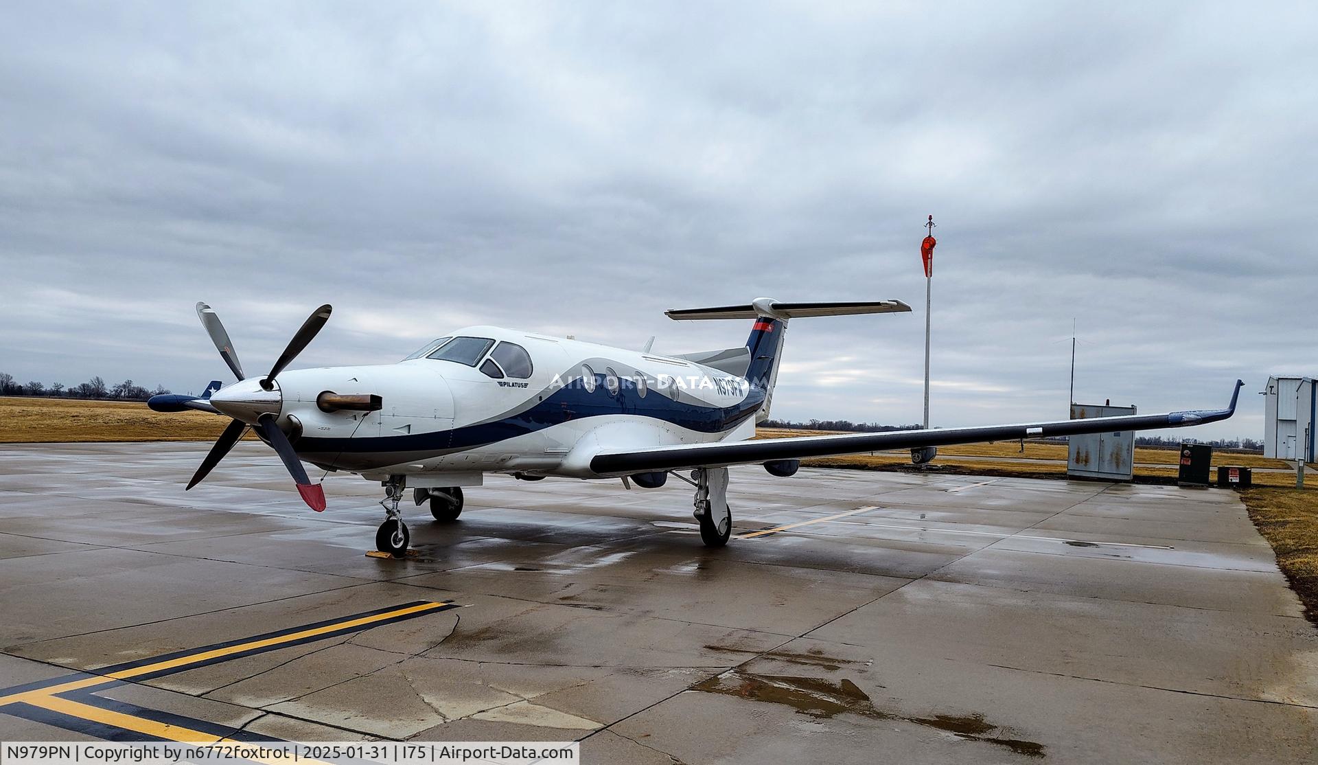 N979PN, , On the ramp on a blustery cold Iowa winter day