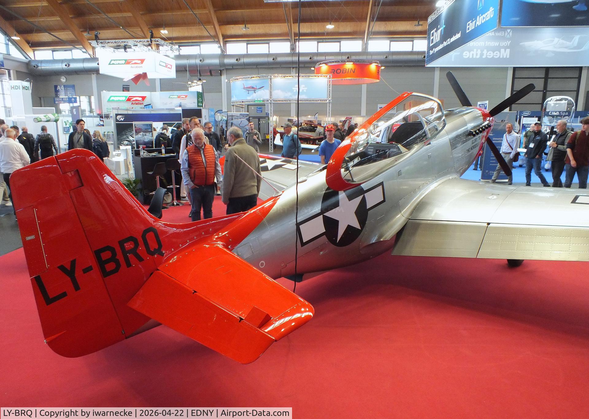 LY-BRQ, 2025 ScaleWings SW-51 Mustang, c/n SW-51-026, ScaleWings SW-51 Mustang 70%-scale replica at the AERO 2026, Friedrichshafen
