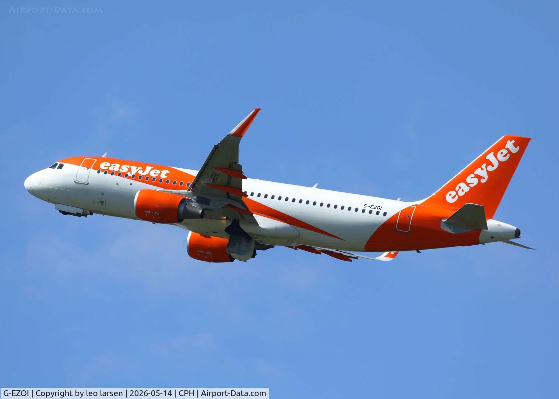 G-EZOI, 2015 Airbus A320-214, c/n 6562, Copenhagen 14.5.2026
