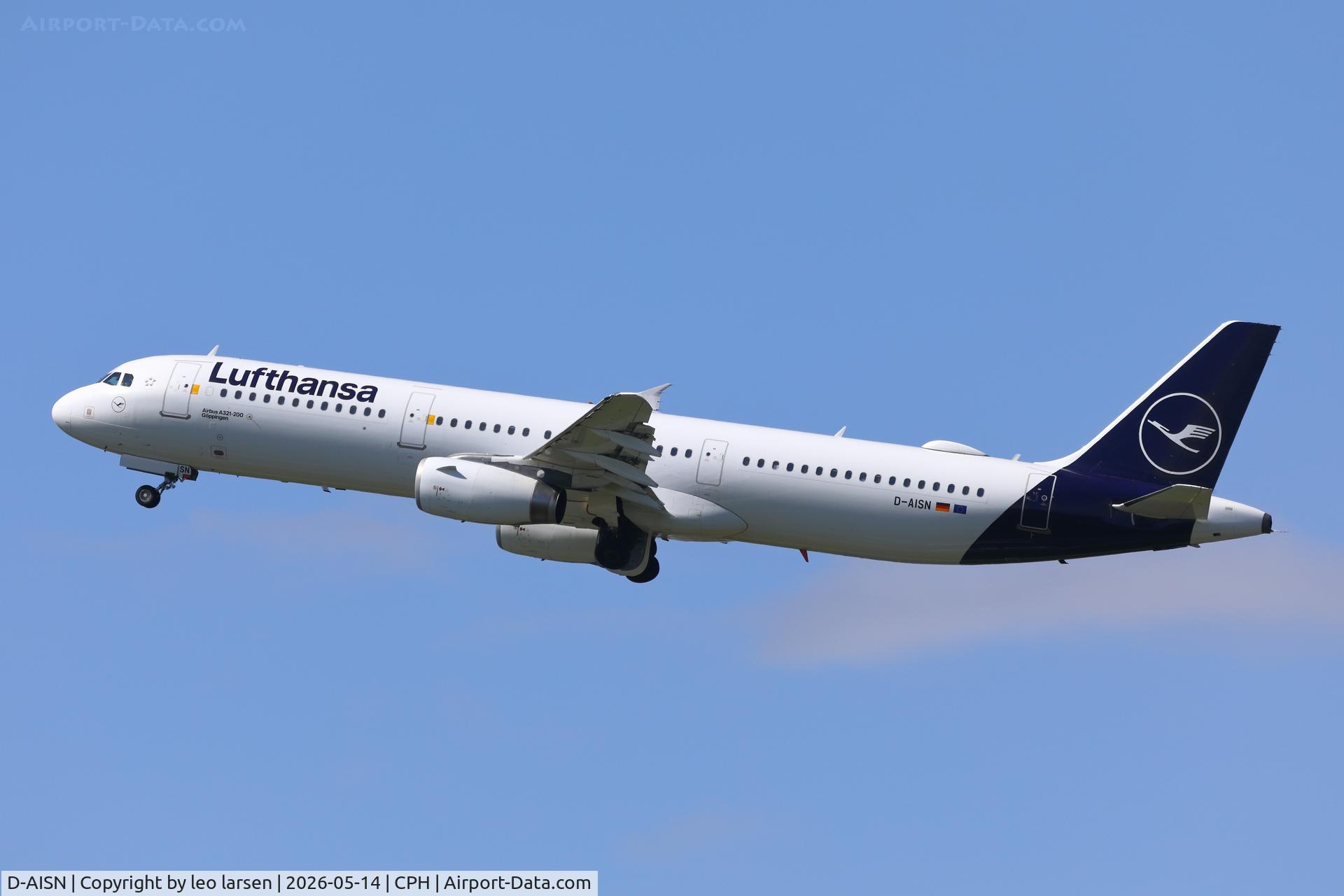 D-AISN, 2008 Airbus A321-231, c/n 3592, Copenhagen 14.5.2026