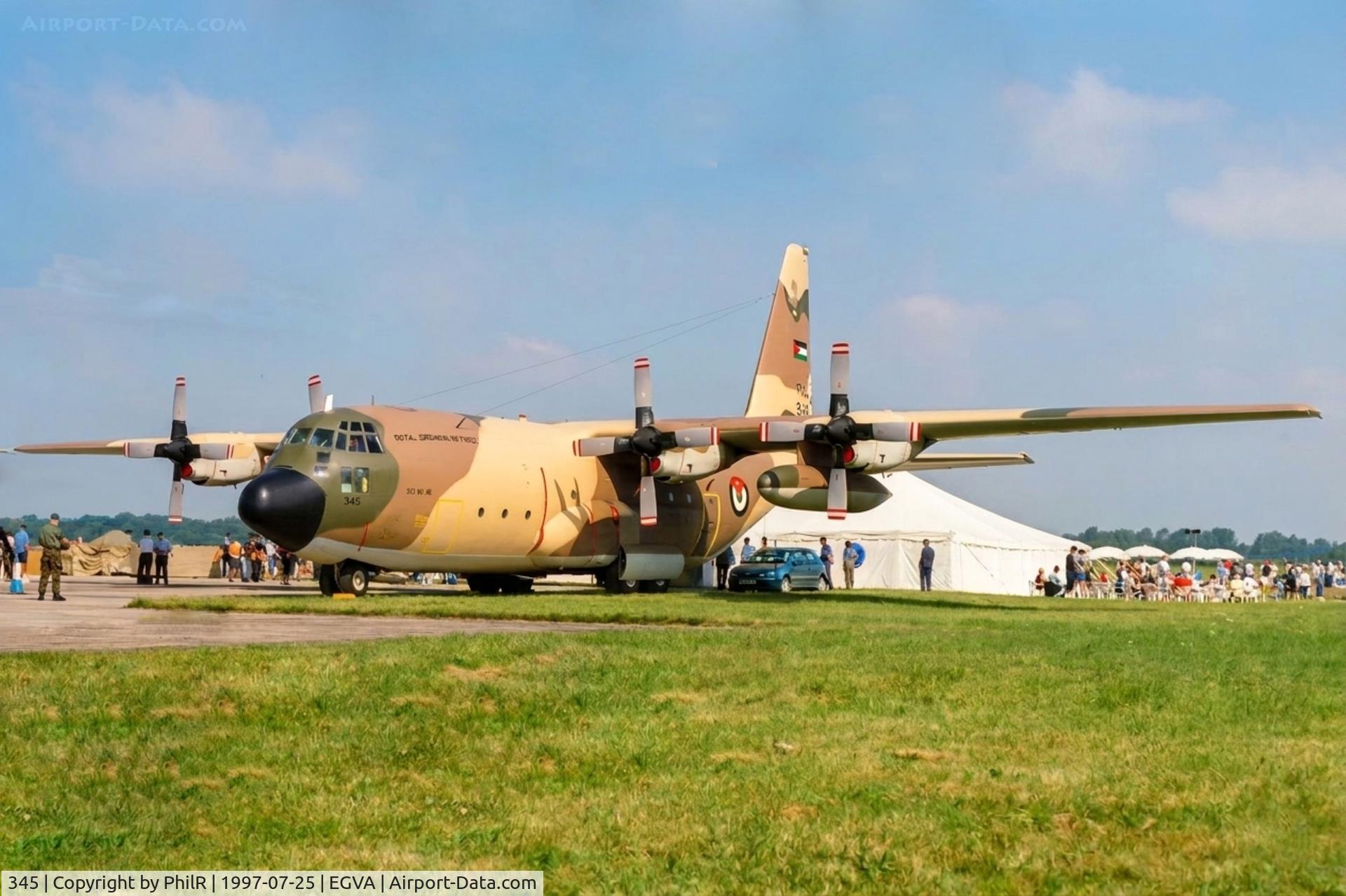 345, 1979 Lockheed C-130H Hercules, c/n 382-4813, 345 1979 Lockheed C-130H Hercules RJordAF RIAT 
