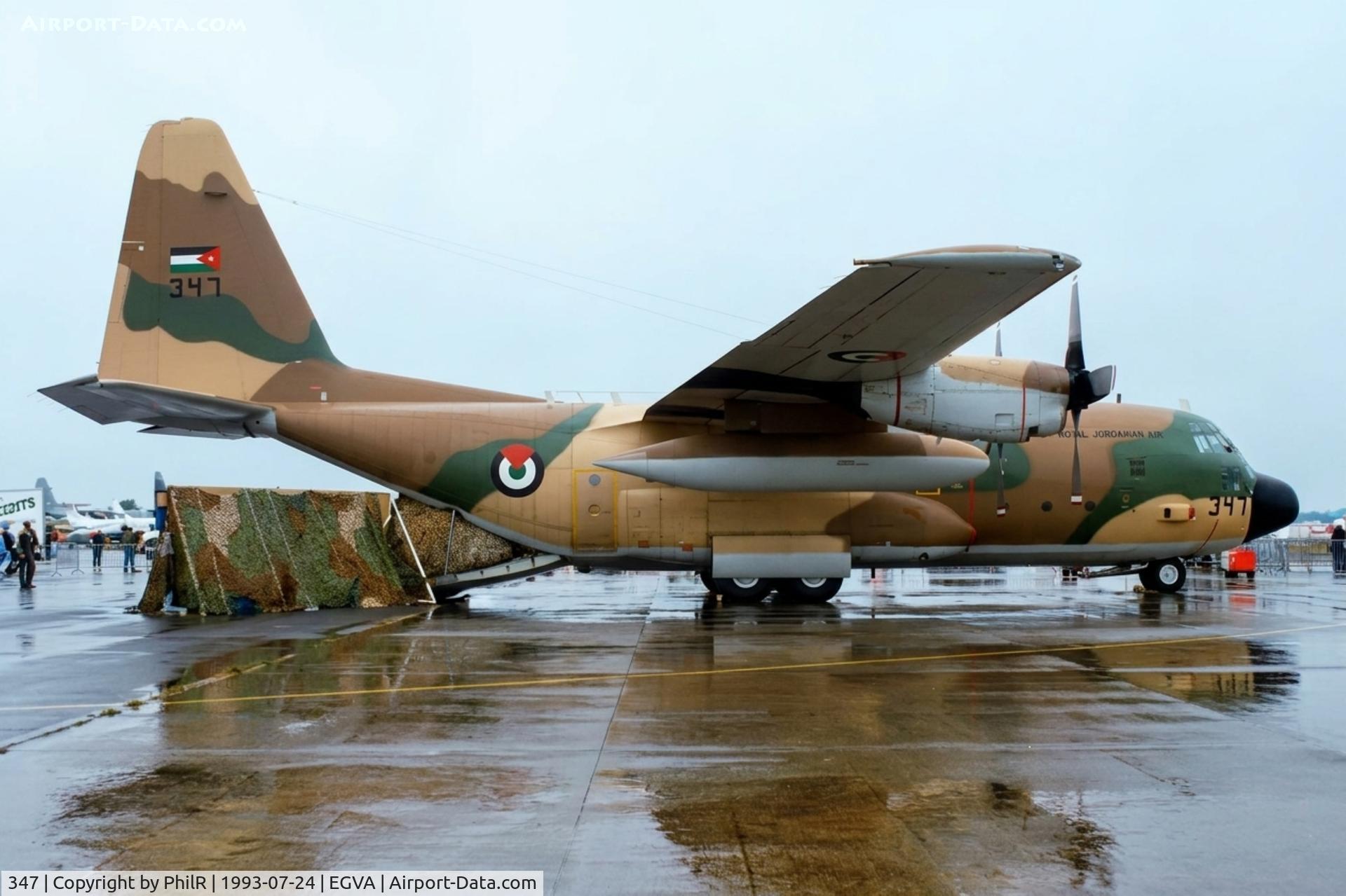 347, Lockheed C-130H Hercules, c/n 382-4929, 347 1982 Lockheed C-130H Hercules RJordAF IAT 
