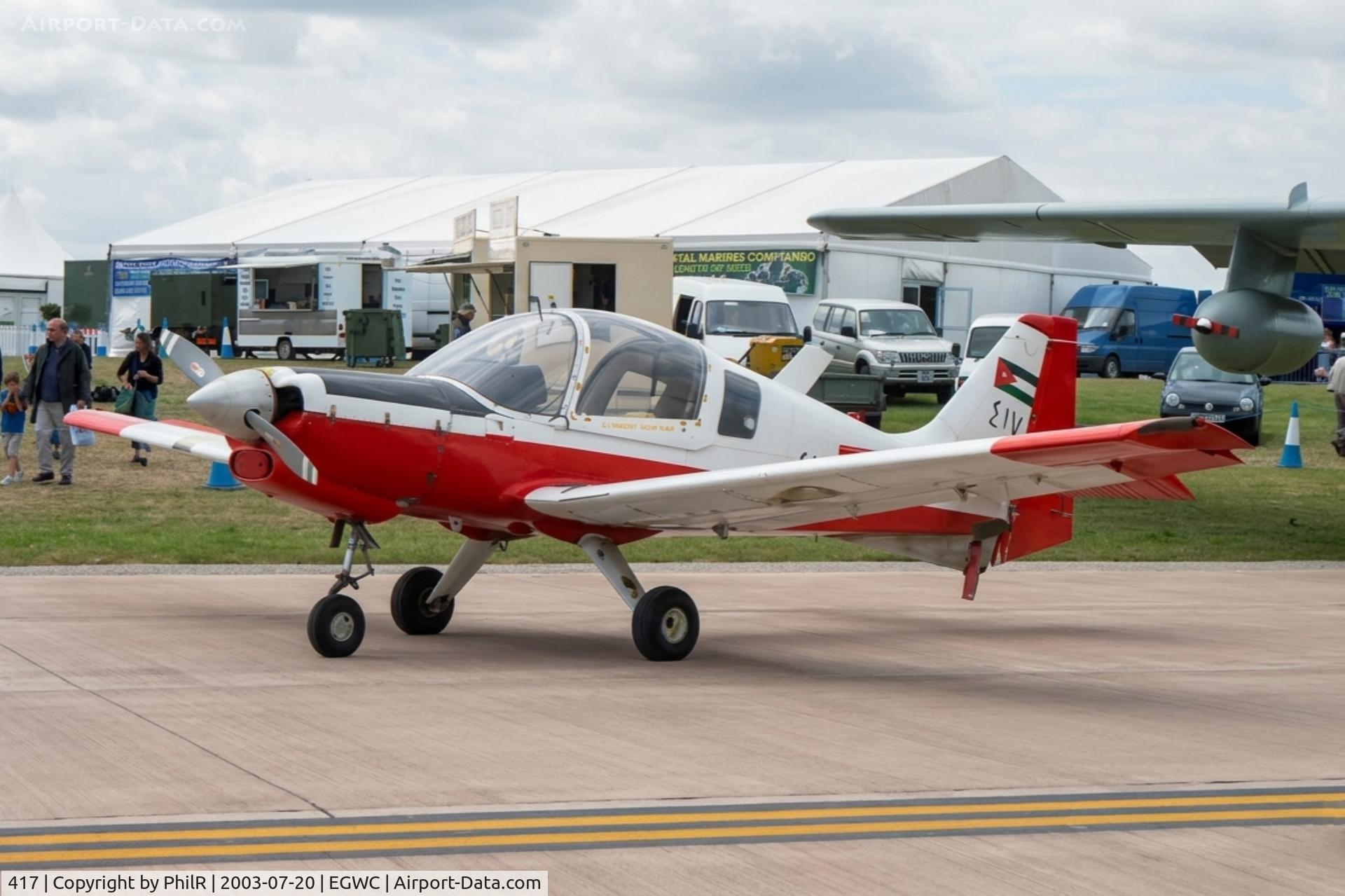 417, 1981 Scottish Aviation Bulldog Series 120 Model 125, c/n BH120/417, 417 1981 SA Bulldog T1 RJAF RIAT
