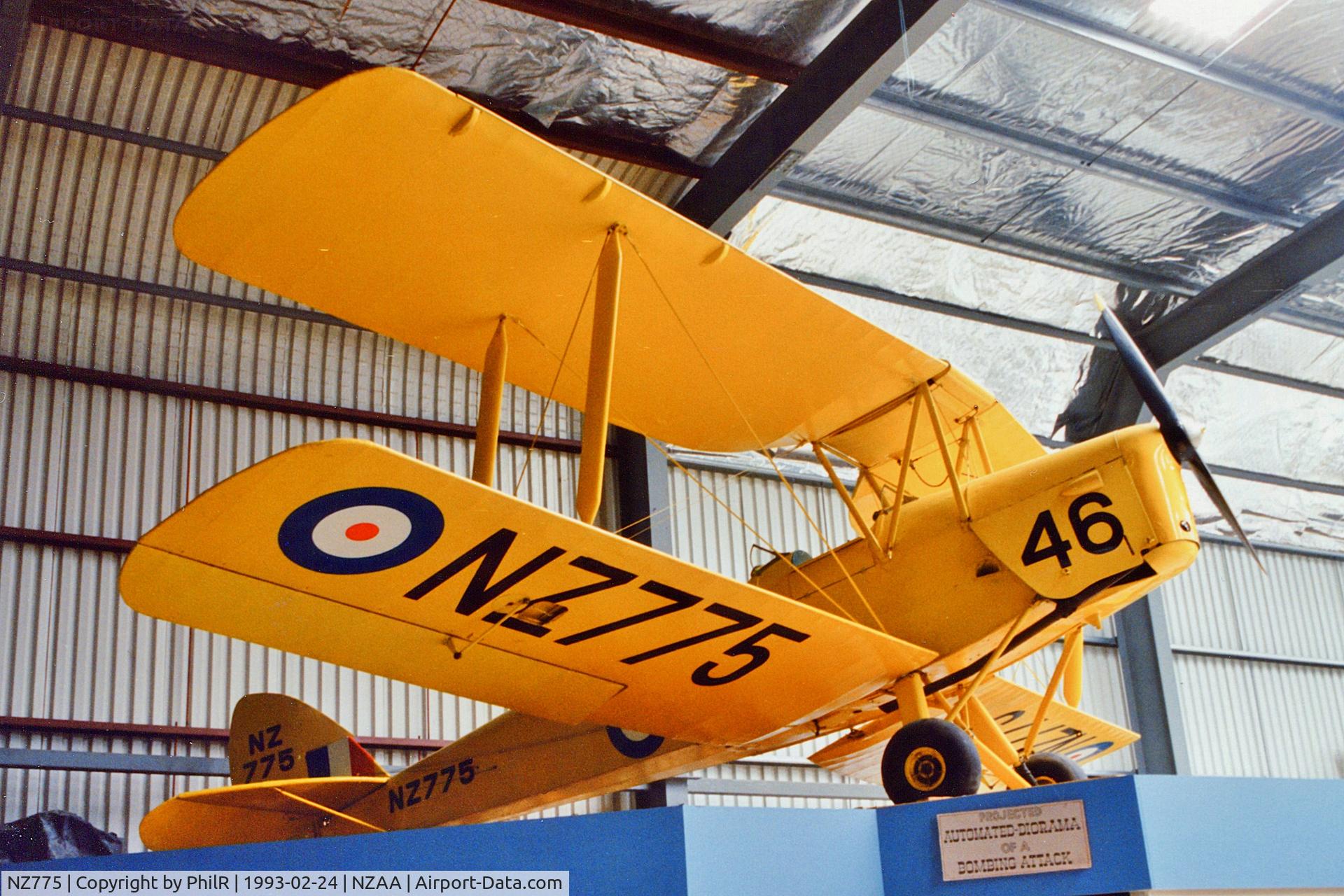 NZ775, 1940 De Havilland DH-82A Tiger Moth II, c/n 83202, NZ775 (ZK-BAD) 1940 DH82A Tiger Moth ll RNZAF MoTaT AKL