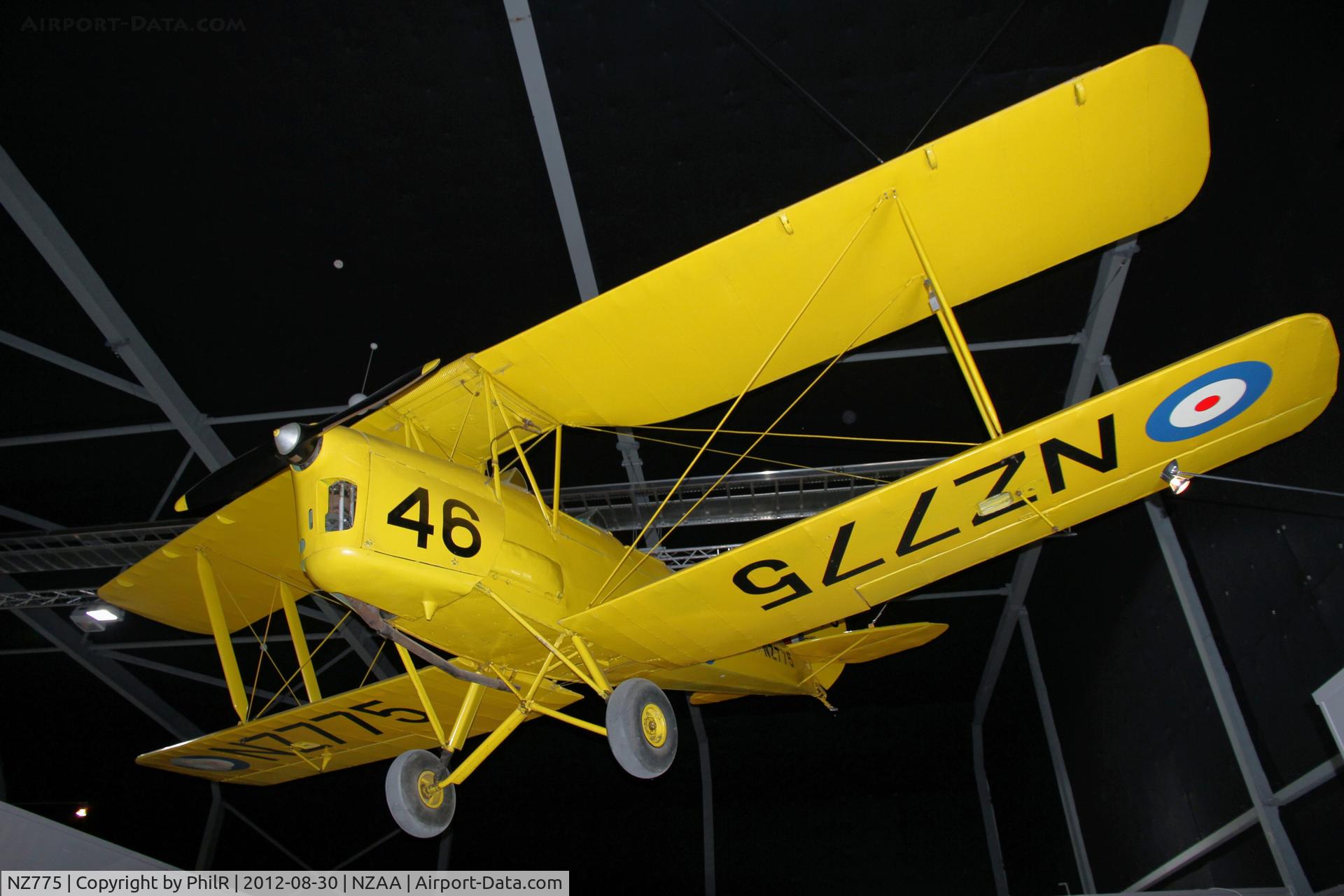 NZ775, 1940 De Havilland DH-82A Tiger Moth II, c/n 83202, NZ775 (ZK-BAD) 1940 DH82A Tiger Moth RNZAF Auckland MoTaT