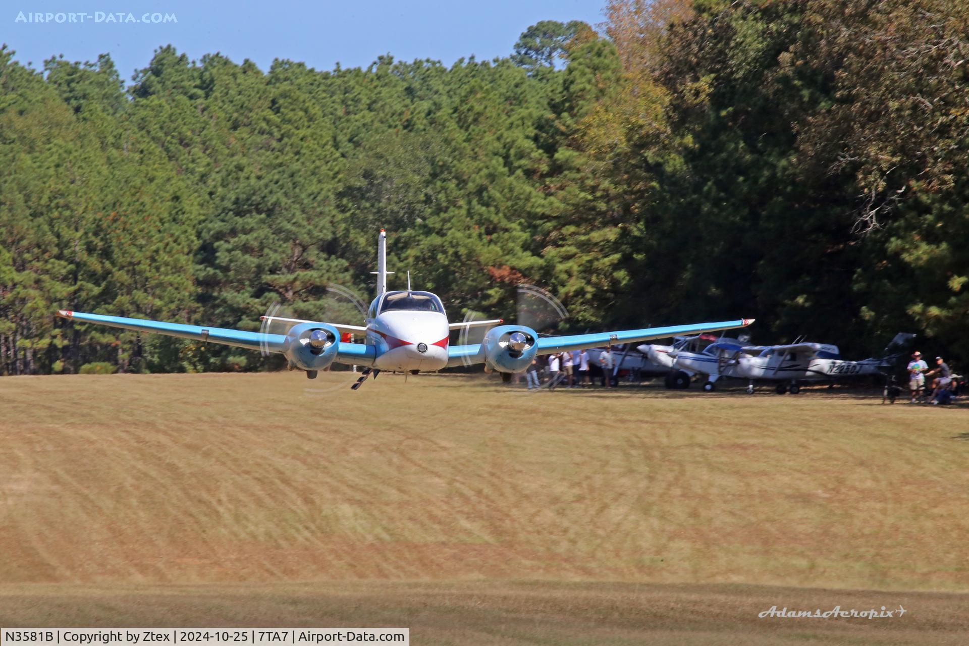 N3581B, 1954 Beech B50, c/n CH-41, At the 2024 Reklaw Fly-in 