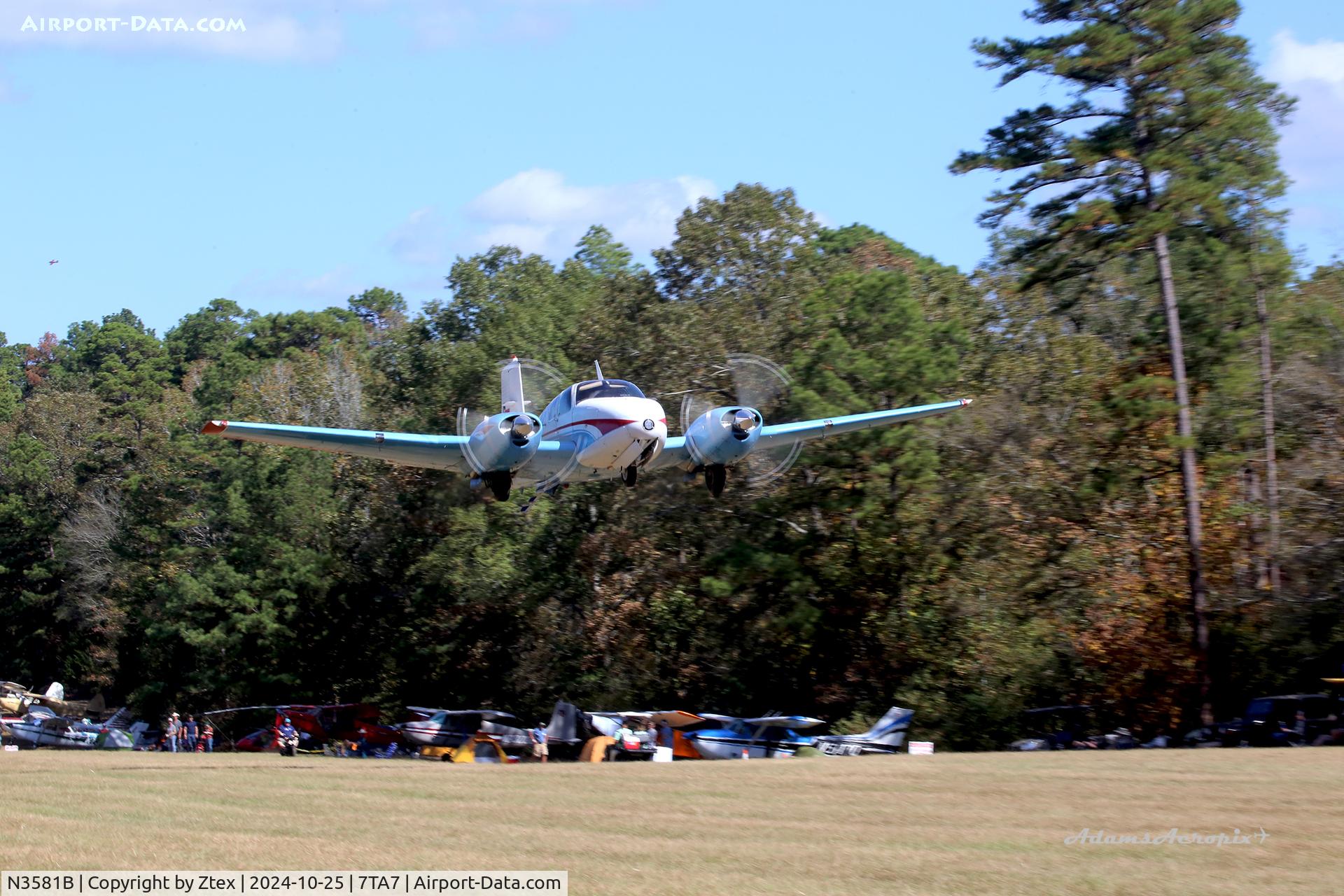 N3581B, 1954 Beech B50, c/n CH-41, At the 2024 Reklaw Fly-in 